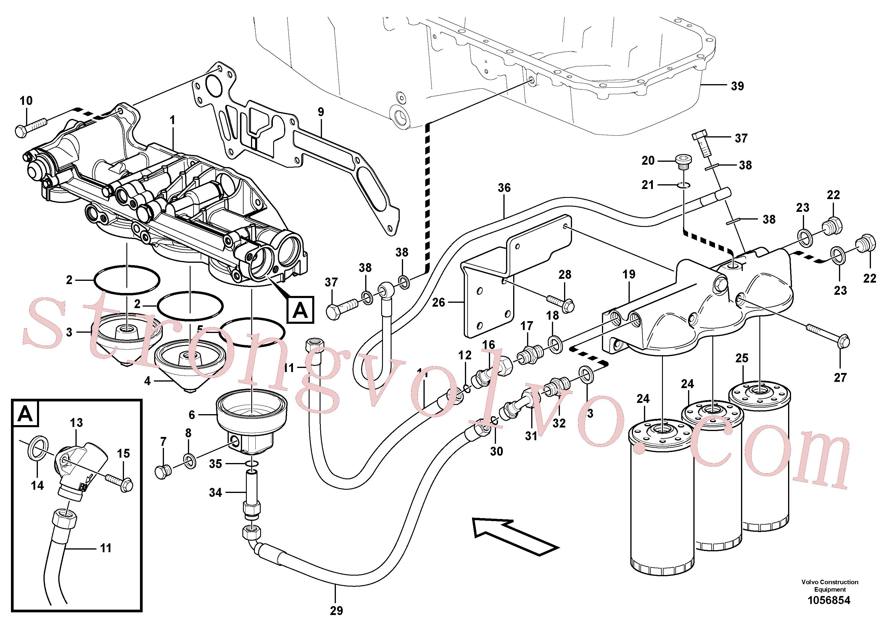 VOE968893 Volvo Filtro de óleo com acessórios(1056854 Montagem)