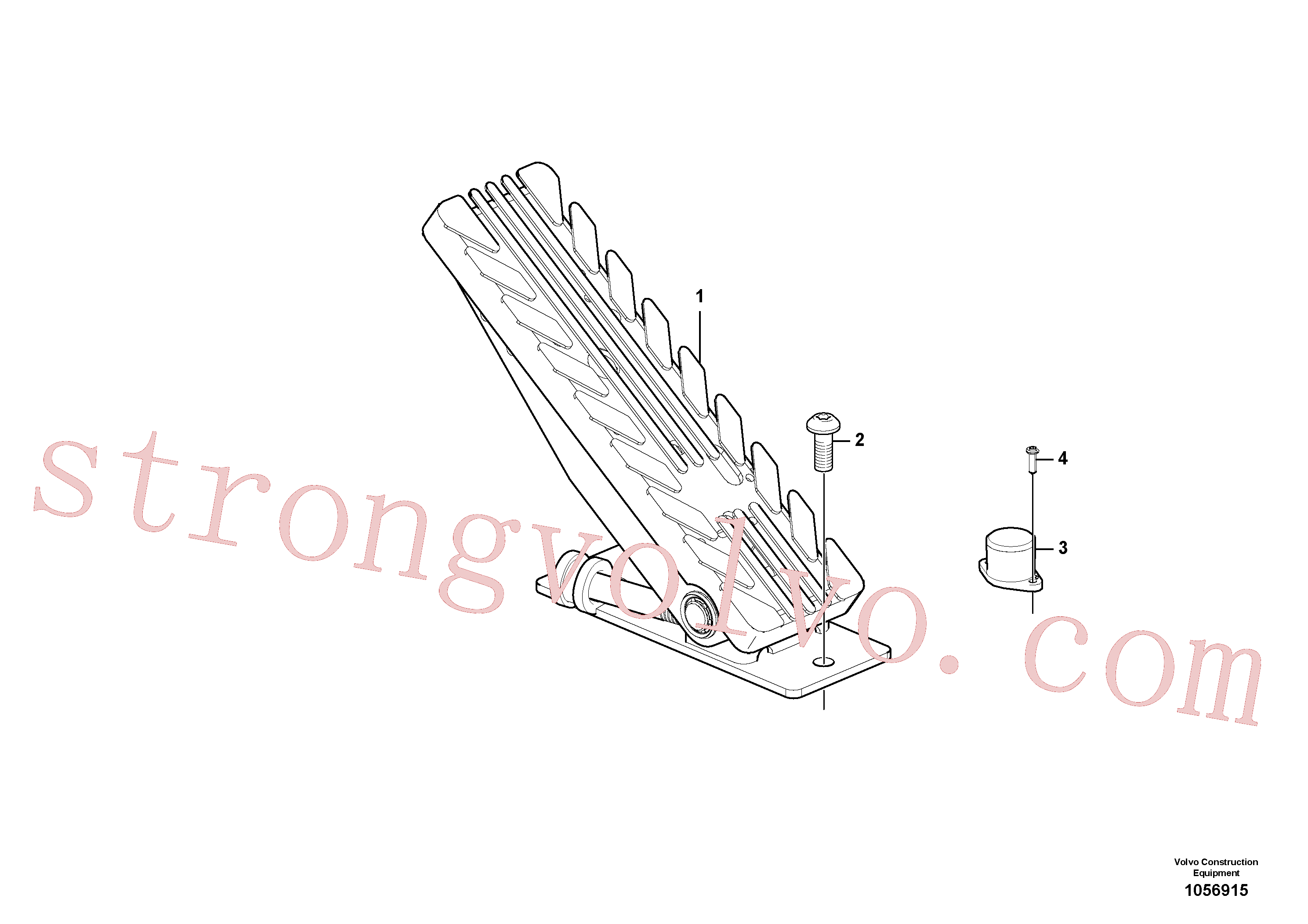 VOE60110099 Volvo Pedal acelerador(1056915 Montagem)
