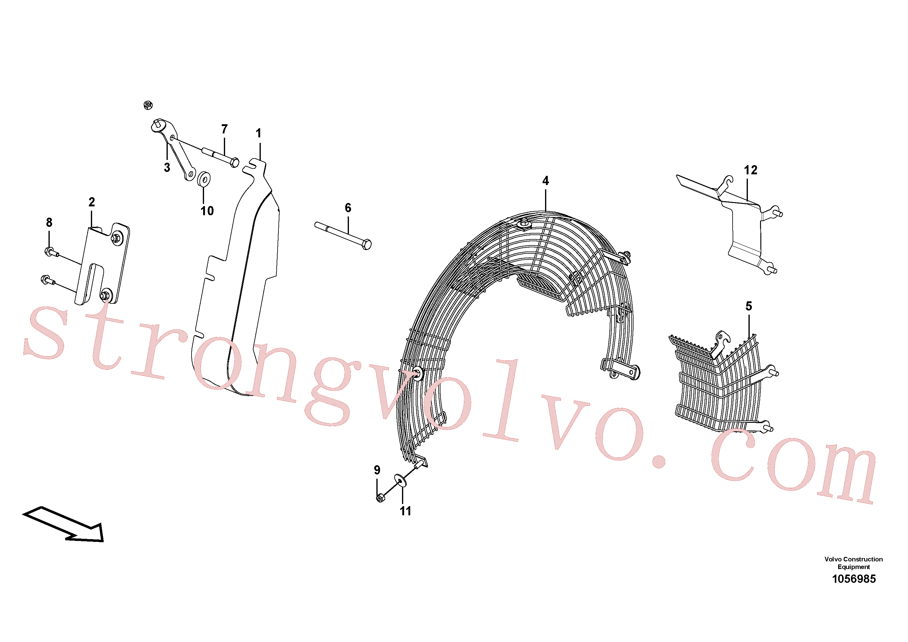 VOE13970963 Volvo Protecção do arrefecedor(1056985 Montagem)