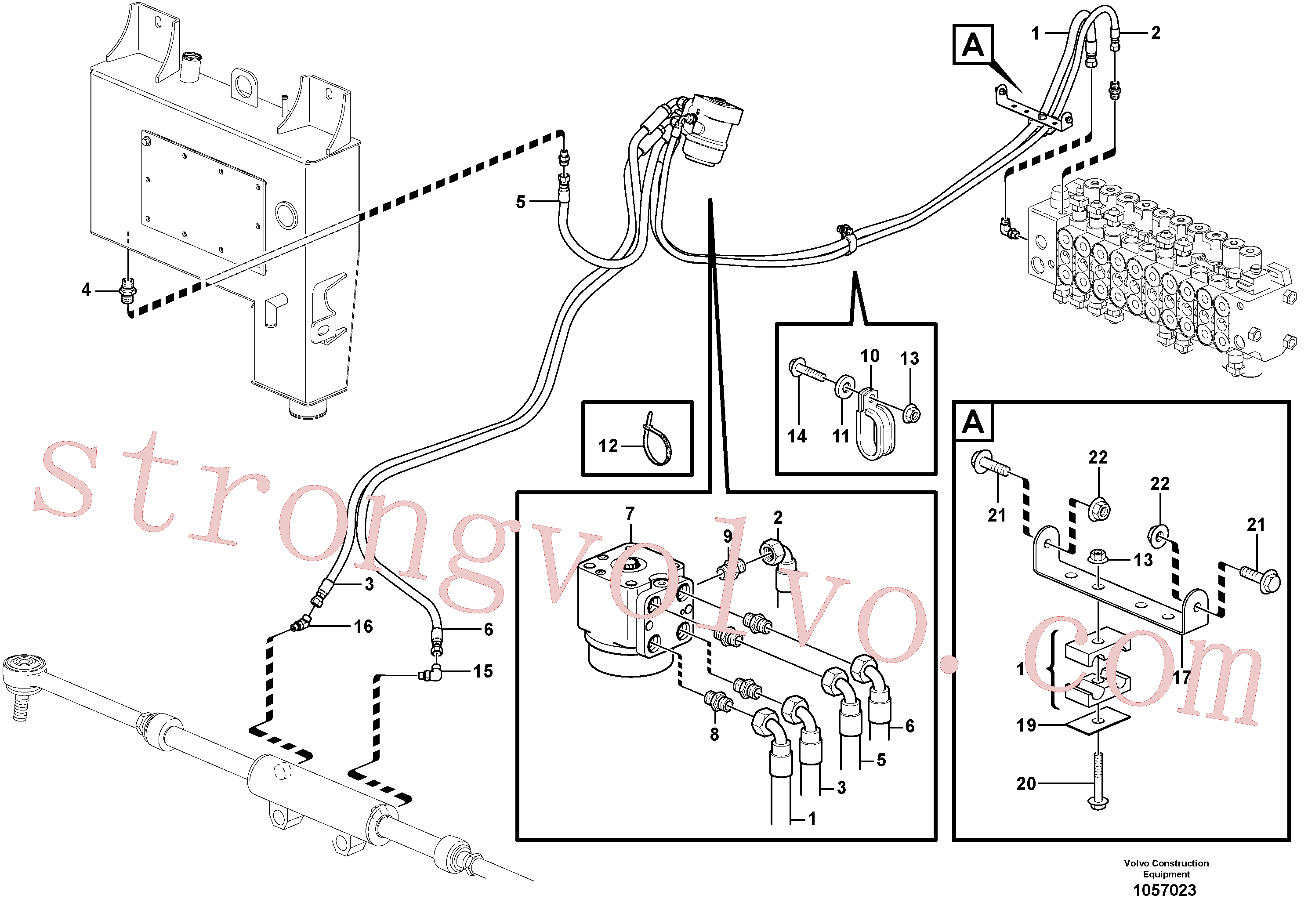 VOE981665 Volvo Sistema de direcção(1057023 Montagem)