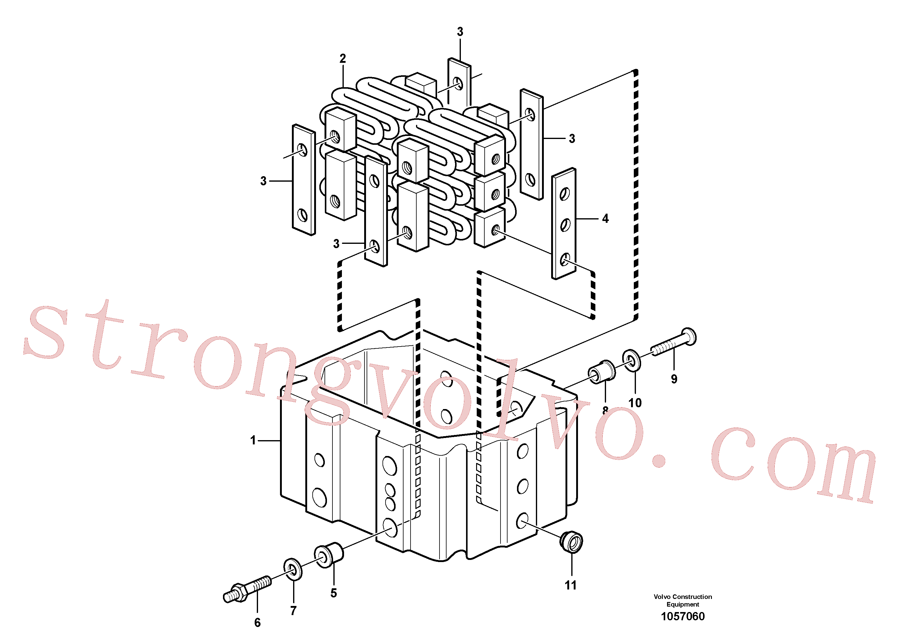 VOE192288 Volvo Pré-aquecedor(1057060 Montagem)