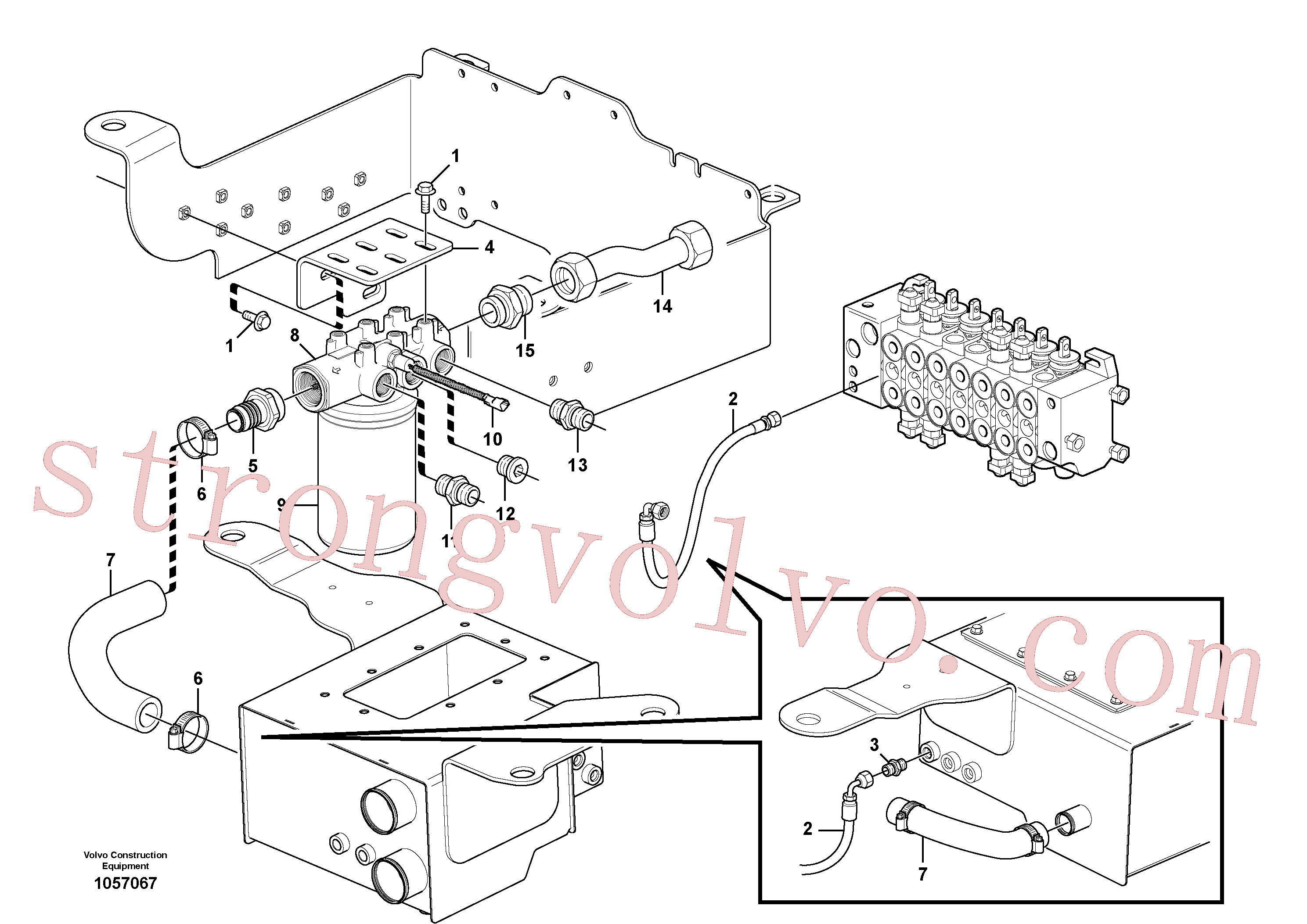 Volvo Acessórios para escavadeira RM59922559 Niple, Adaptador Acessórios