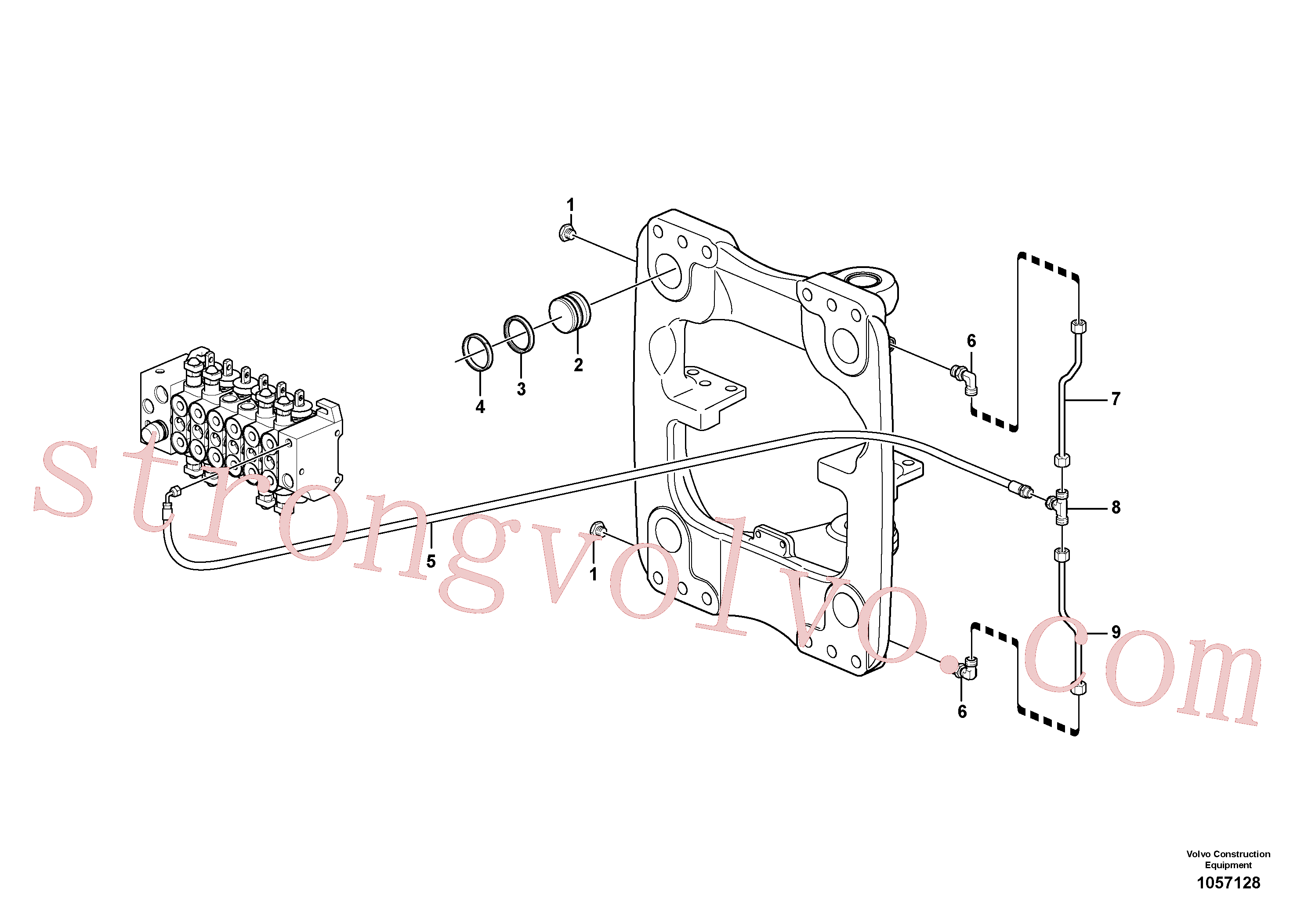 VOE11882507 Volvo Sistema hidráulico, mudança de velocidade lateral(1057128 Montagem)