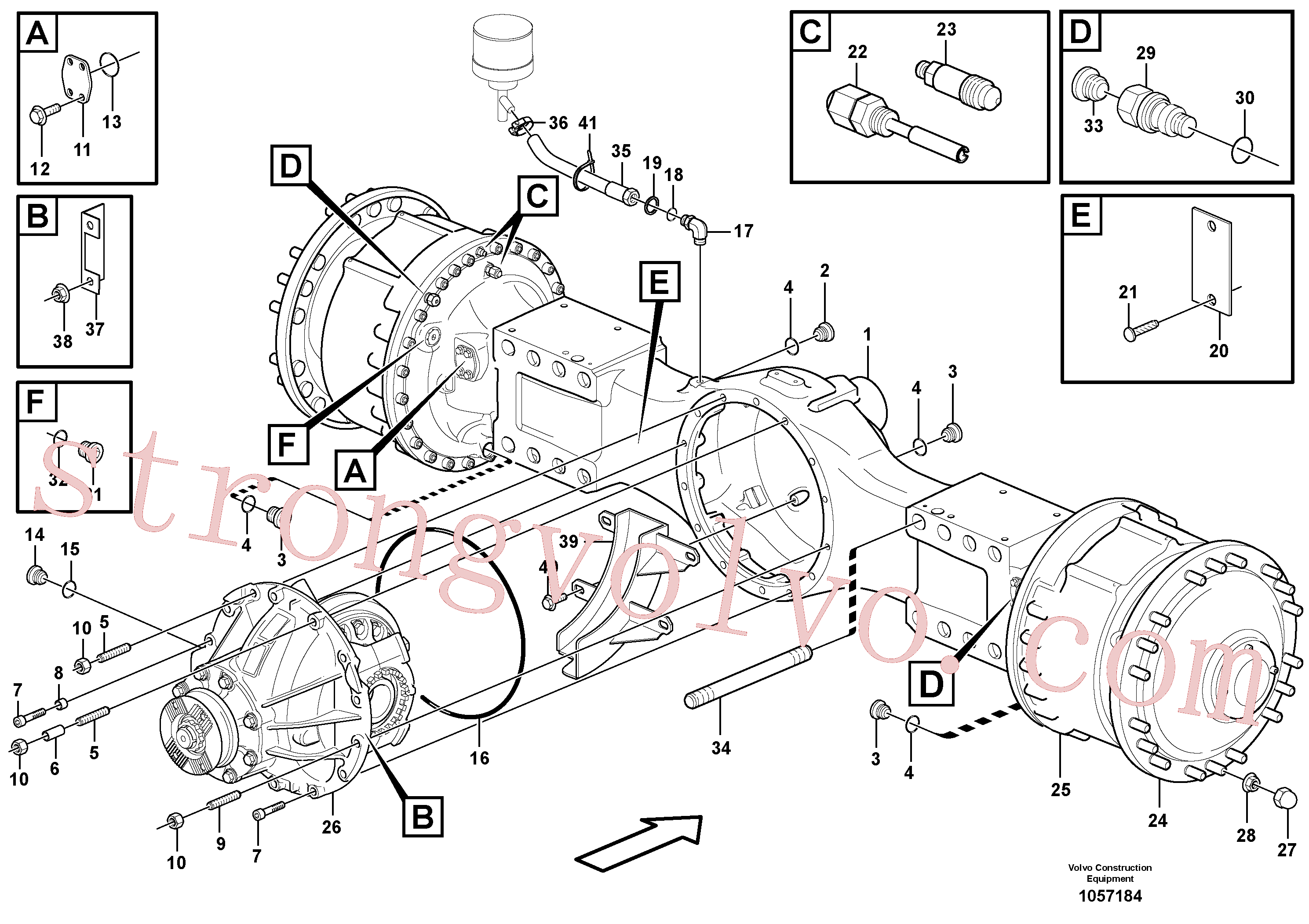 VOE11418634 Volvo Eixo planetário, unidade do motor(1057184 Montagem)
