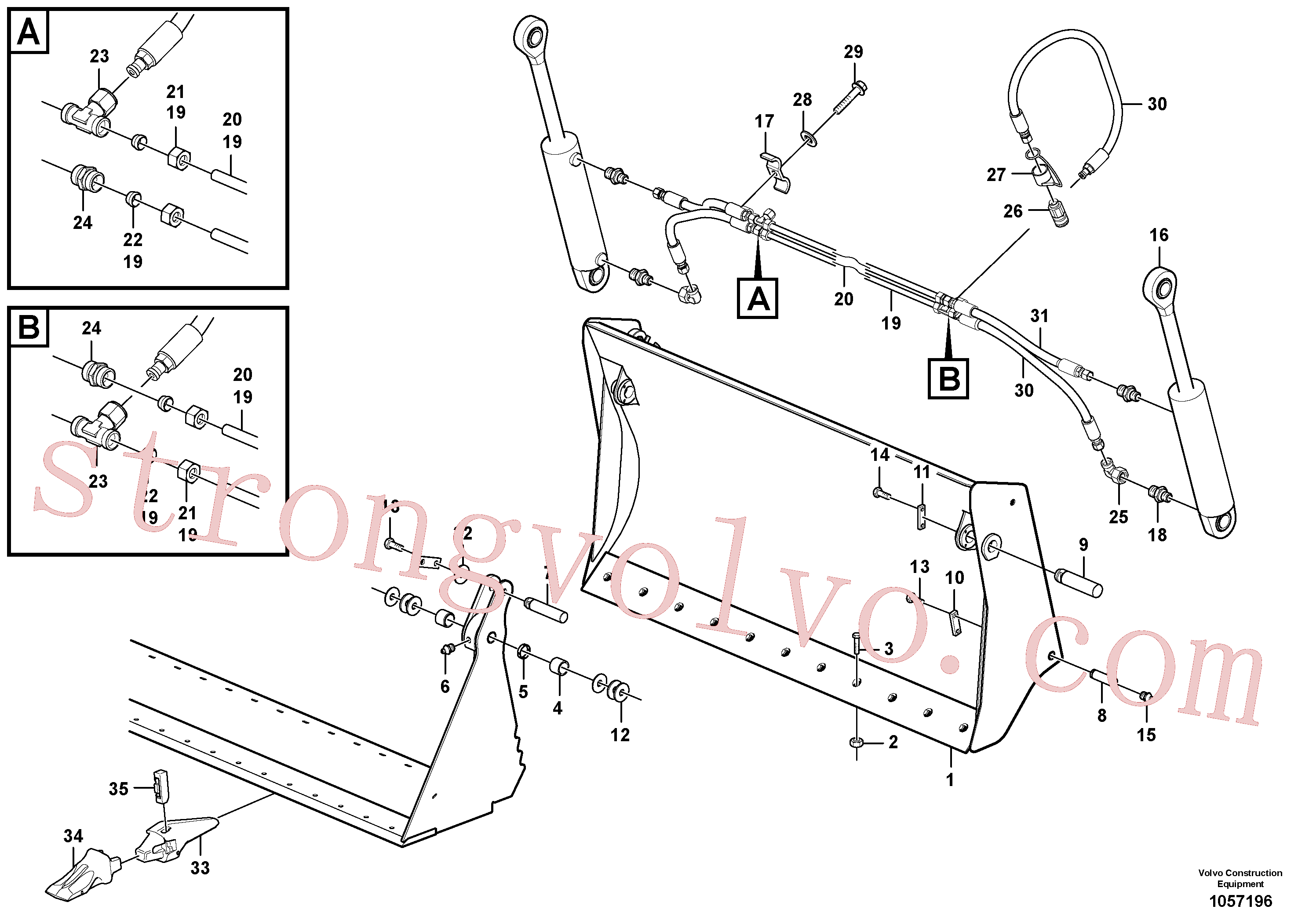 VOE15603422 Volvo Balde multifunções(1057196 Montagem)