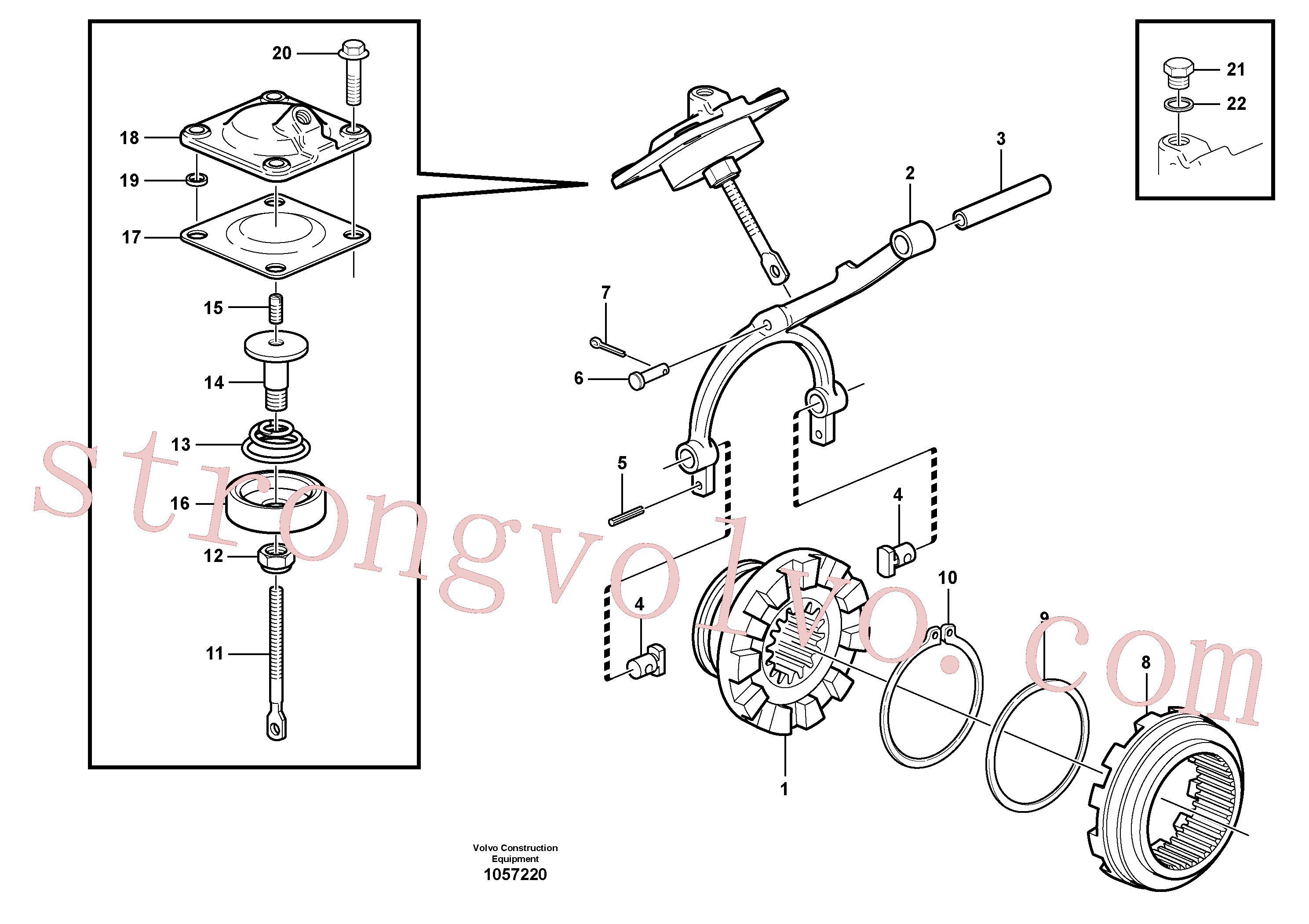 Volvo Montagem MI964845 Pino do garfo Acessórios