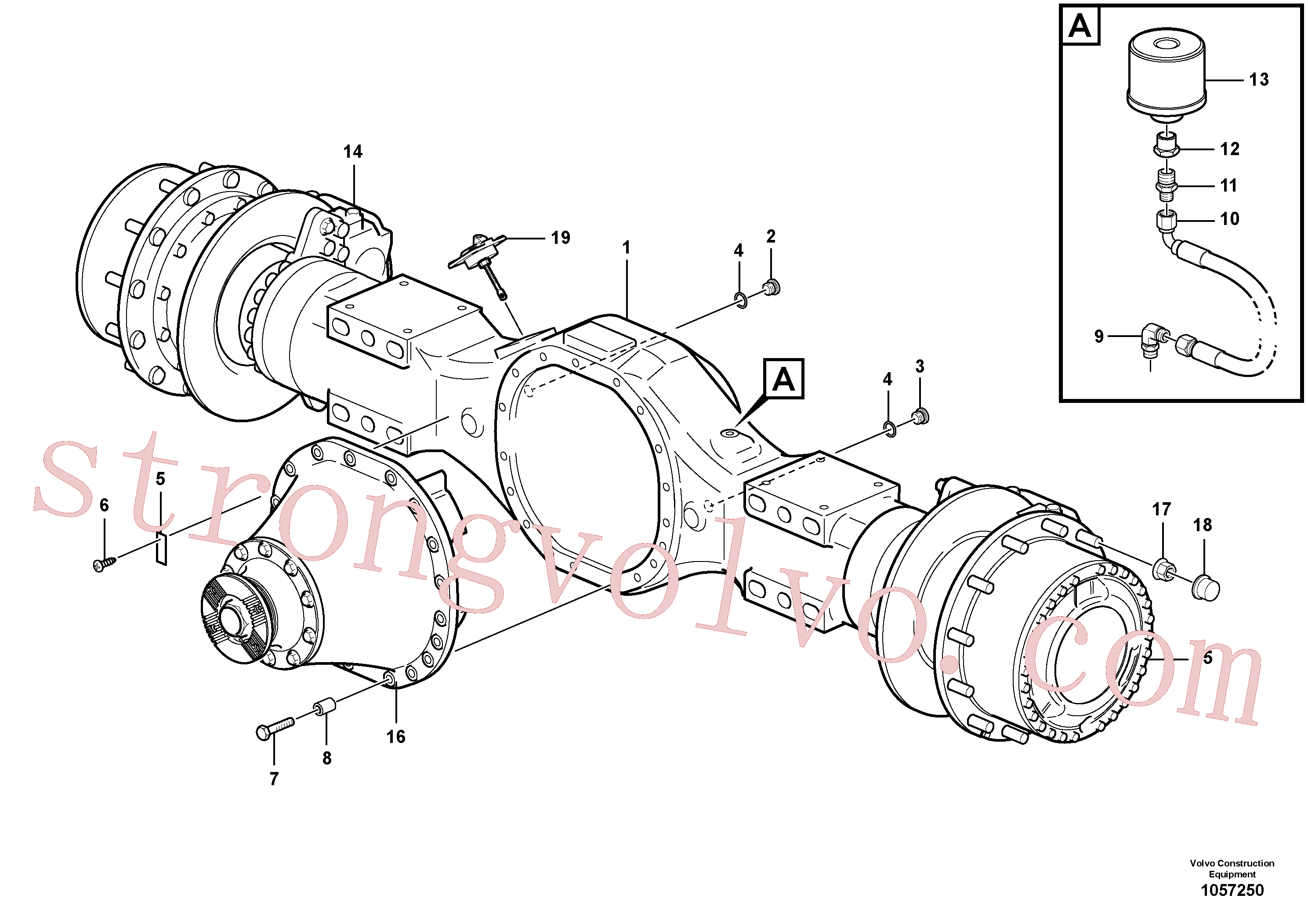 VOE932337 Volvo Eixo planetário 2, unidade de carga(1057250 Montagem)