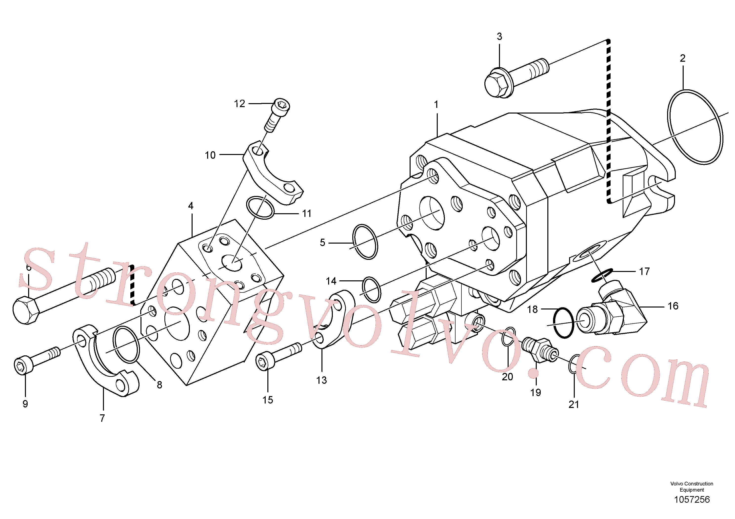 VOE935073 Volvo Sistema da direcção auxiliar(1057256 Montagem)