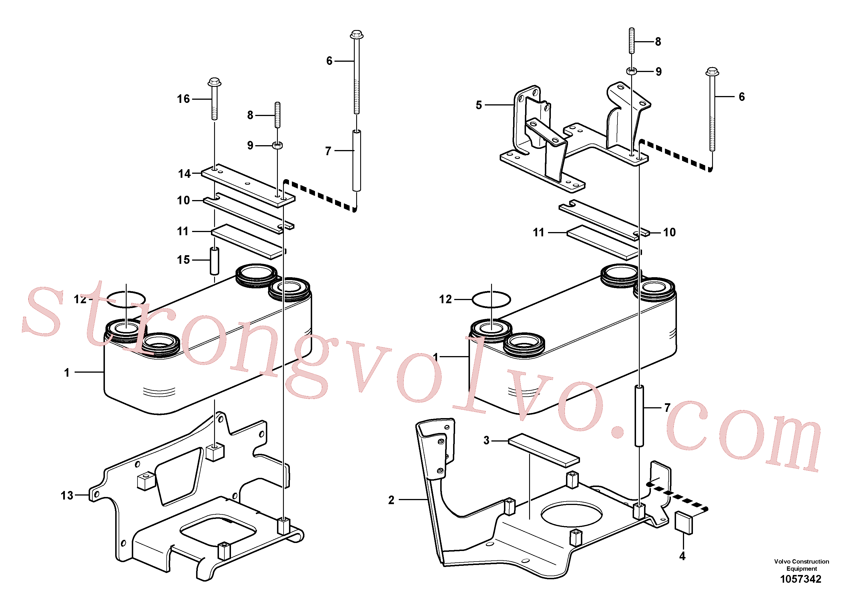 Volvo Acessórios para escavadeira VOE13968892 Parafuso flangeado Acessórios