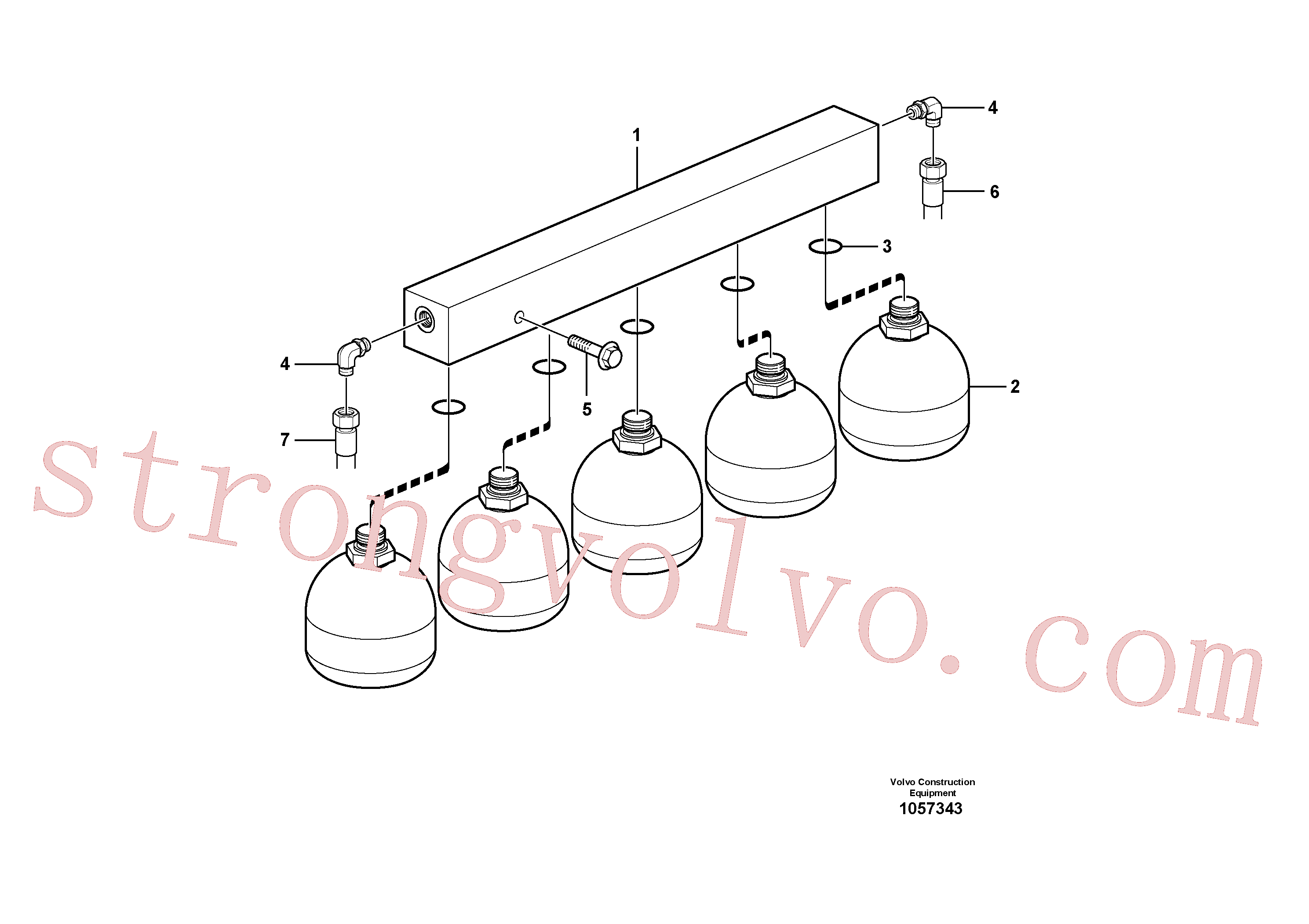 VOE936327 Mangueira completa Inscreva-se para Volvo Acessórios para escavadeira