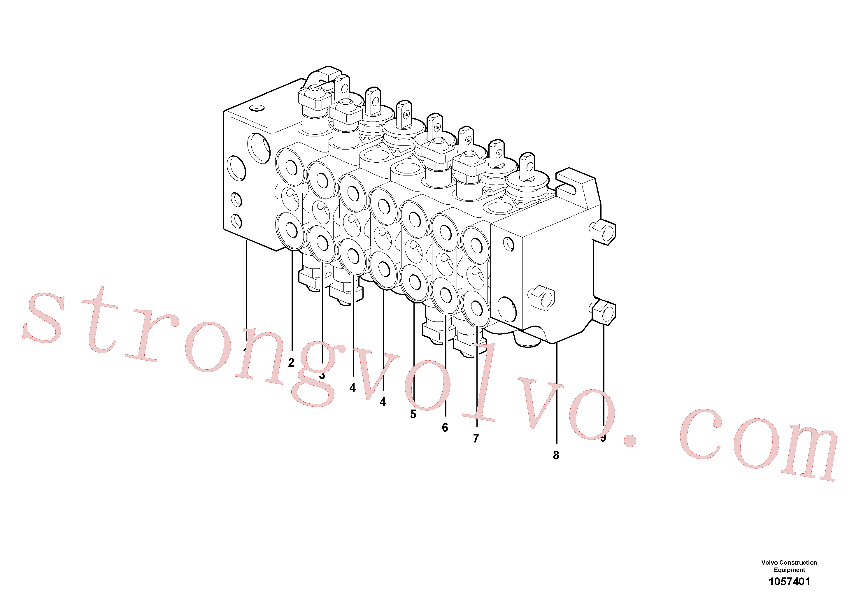 VOE15149805 Volvo Válvula de comando(1057401 Montagem)