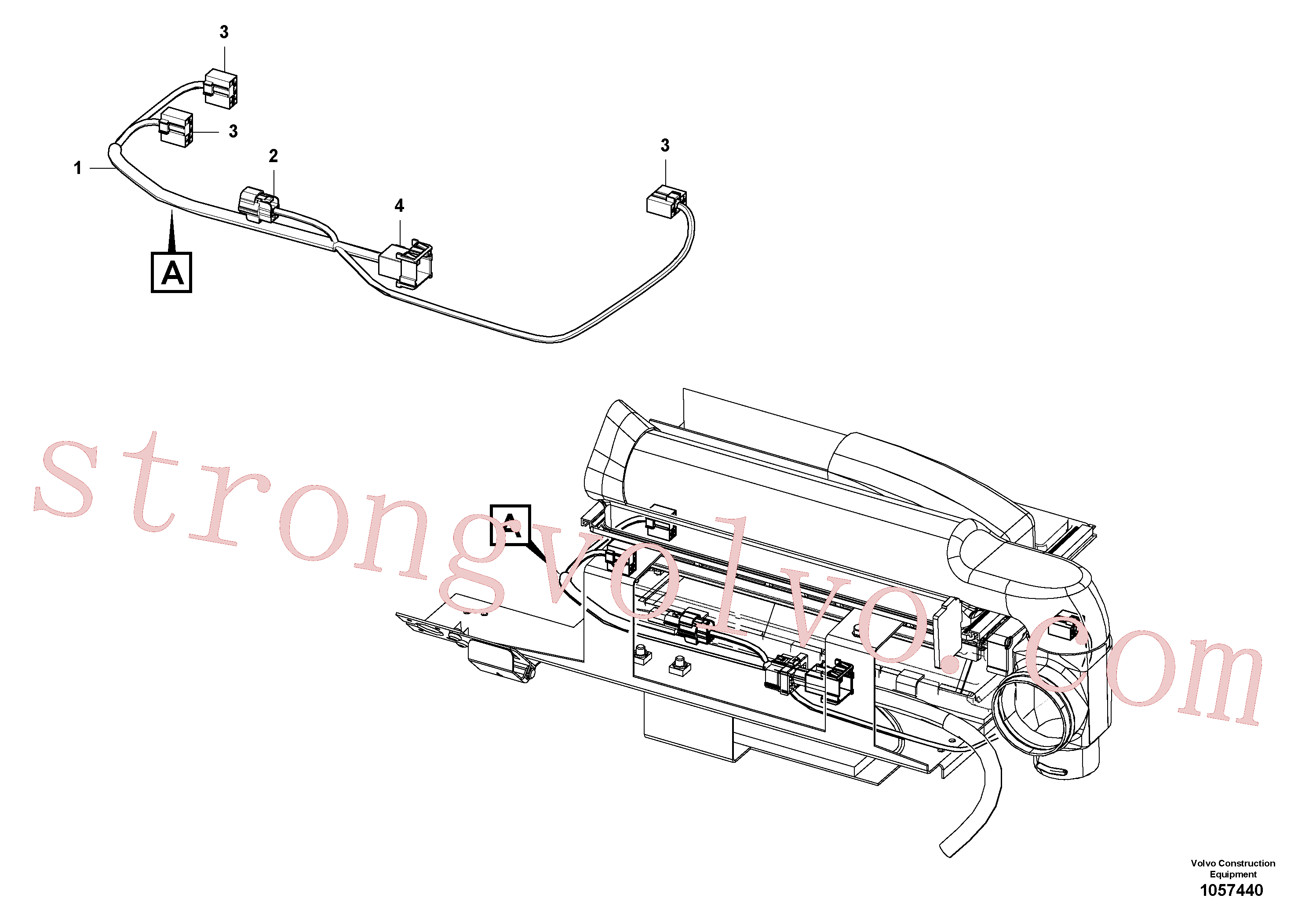 VOE11428051 Volvo Distribuição do ar(1057440 Montagem)