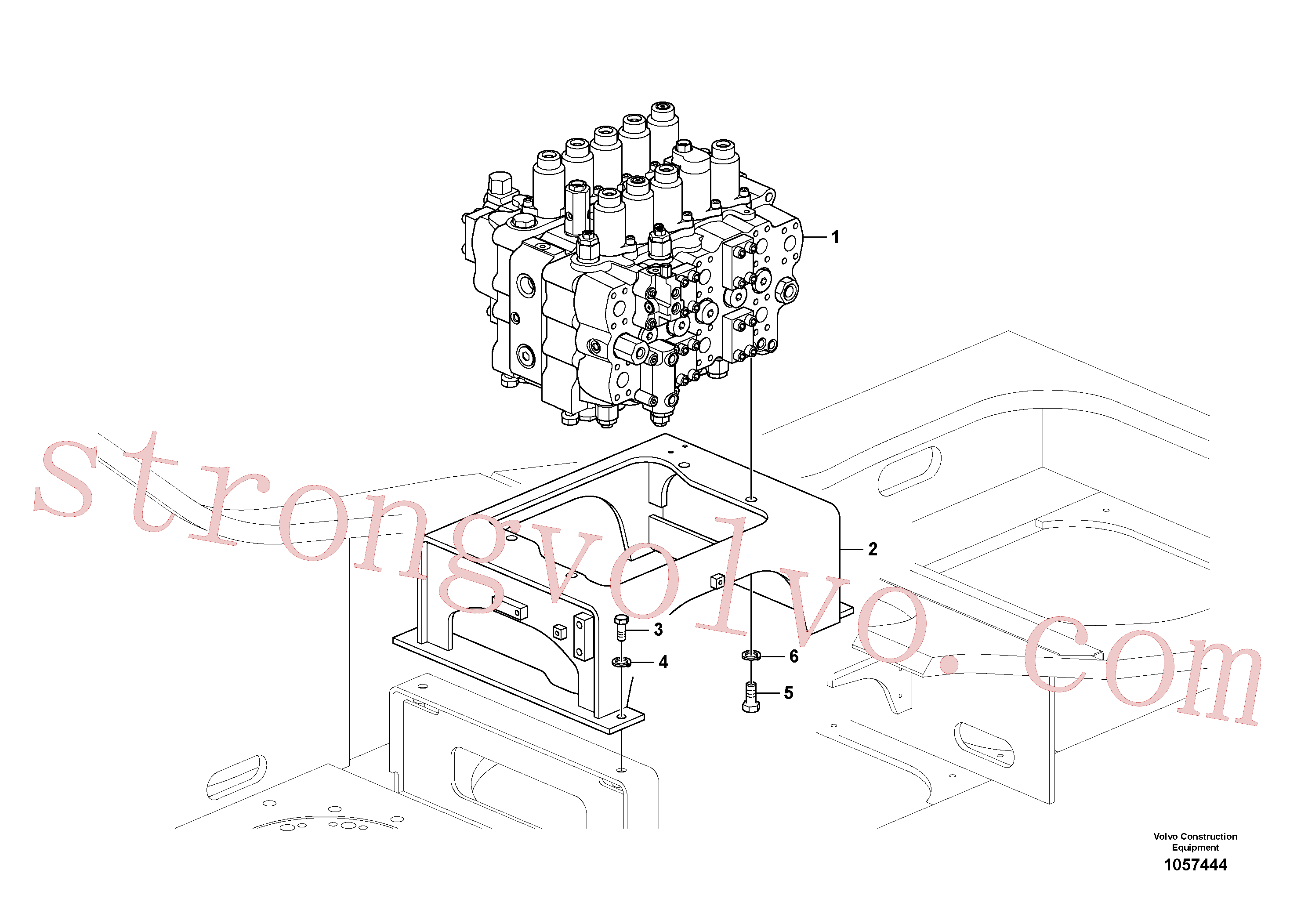 VOE14634178 Volvo Válvula de comando com acessórios.(1057444 Montagem)