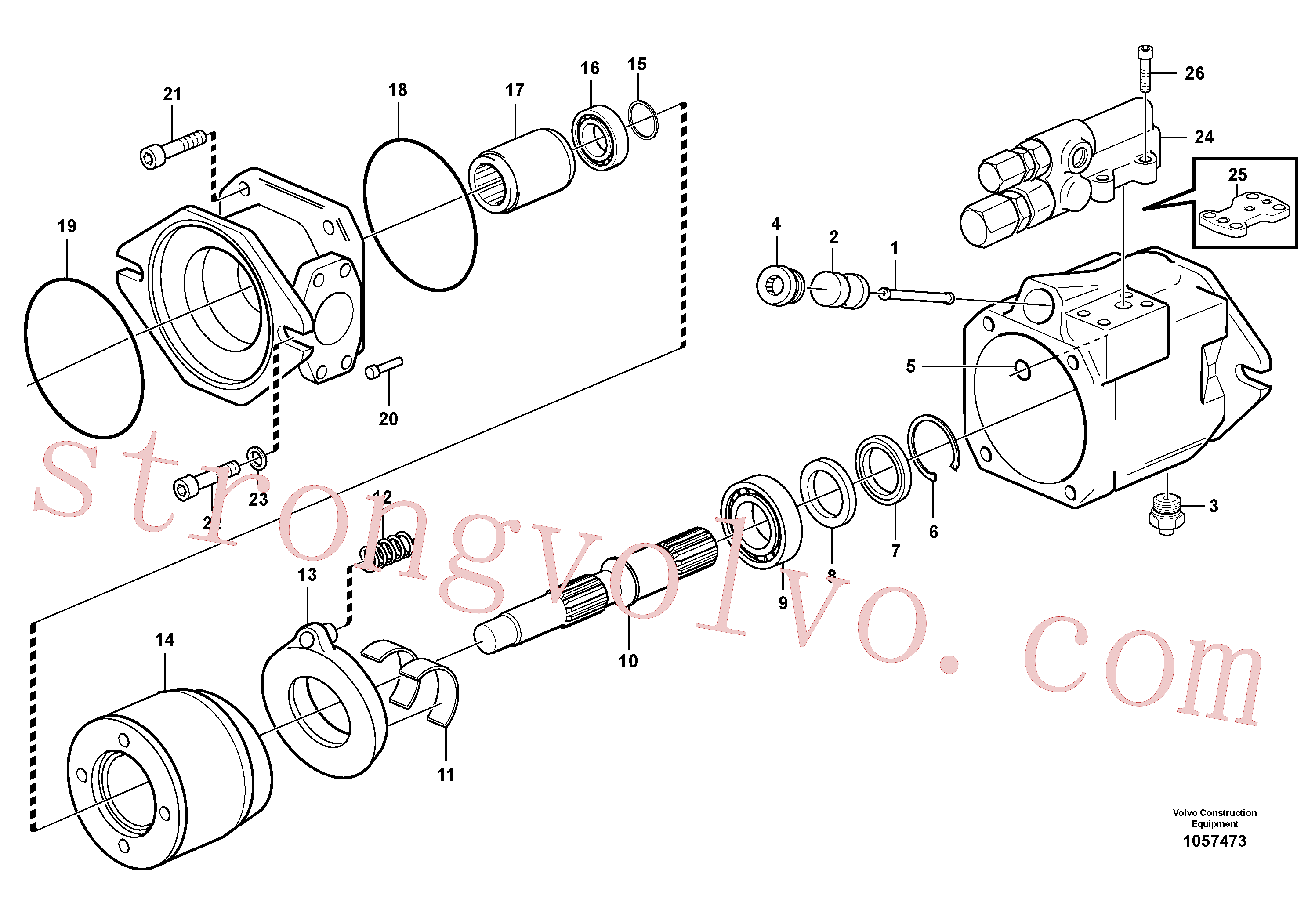 VOE11714651 Volvo Bomba hidráulica(1057473 Montagem)