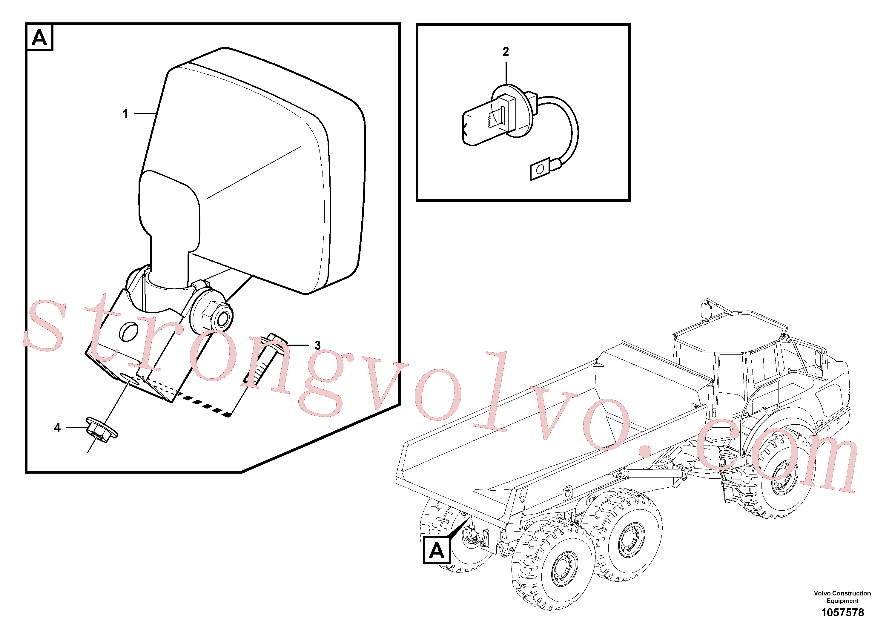 VOE990950 Volvo Luzes de trabalho(1057578 Montagem)