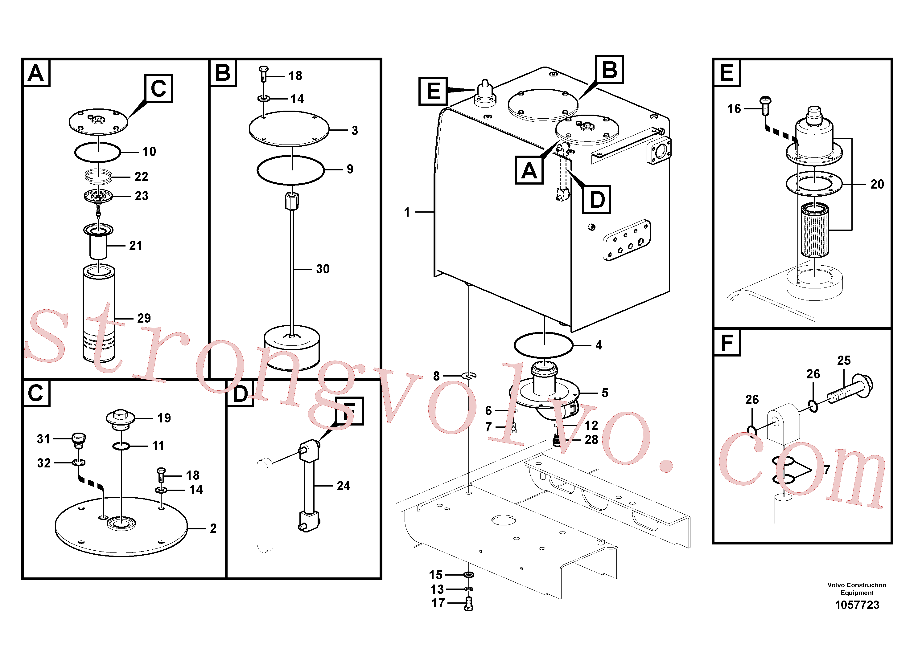 VOE14730698 Volvo Depósito de óleo hidráulico(1057723 Montagem)