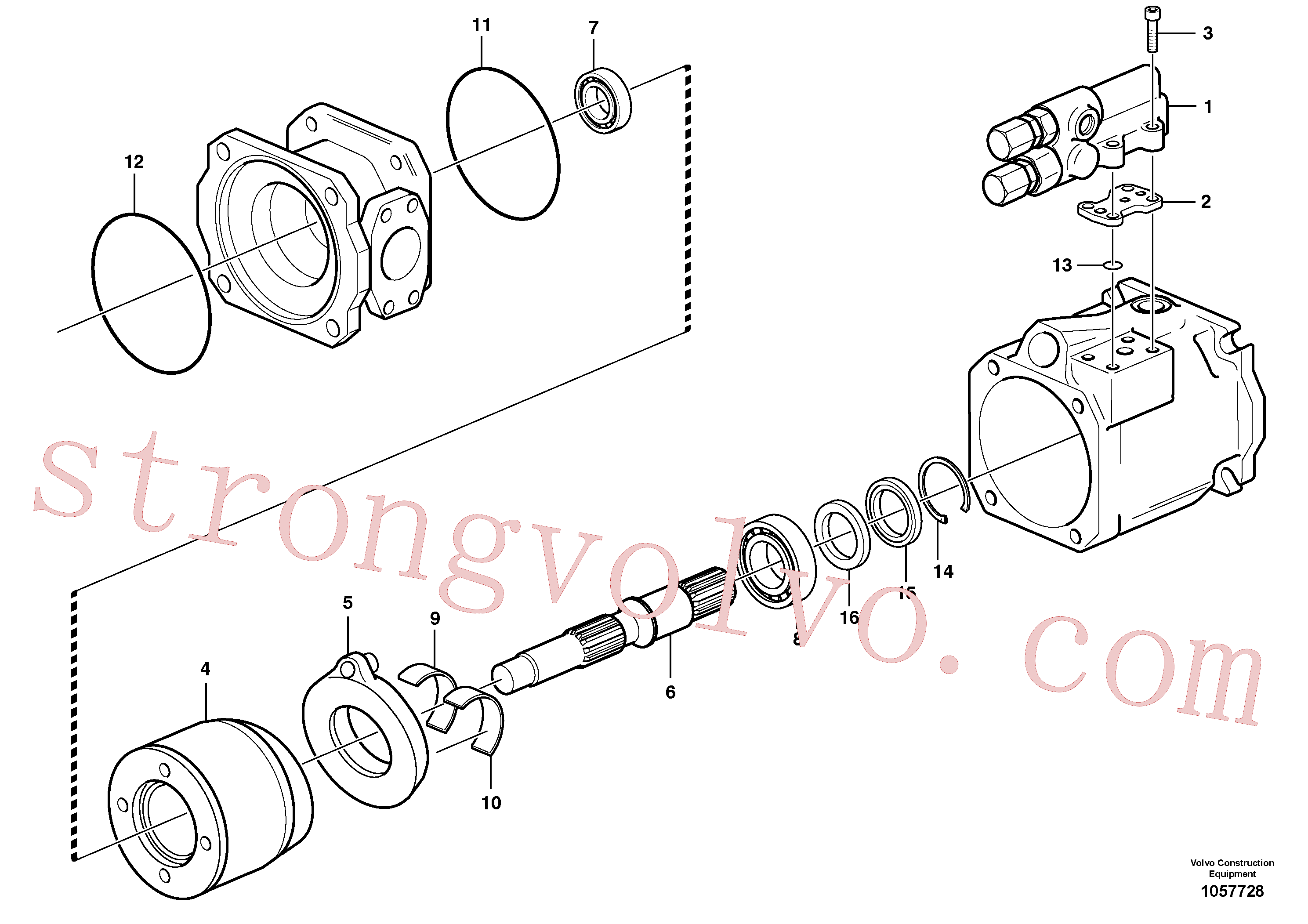 VOE11708113 Volvo Bomba hidráulica(1057728 Montagem)
