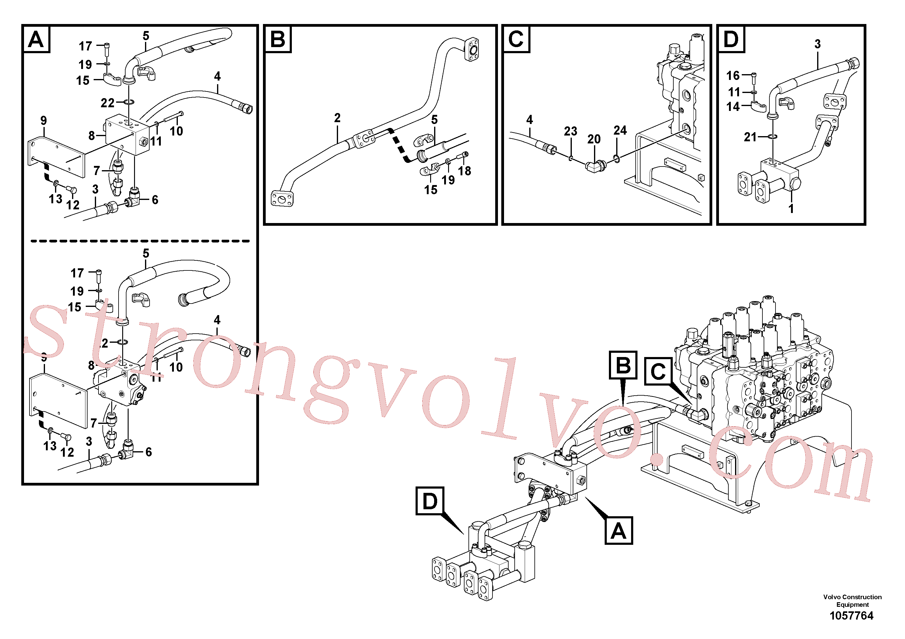 Volvo Acessórios para escavadeira VOE14606601 Válvula controle Acessórios