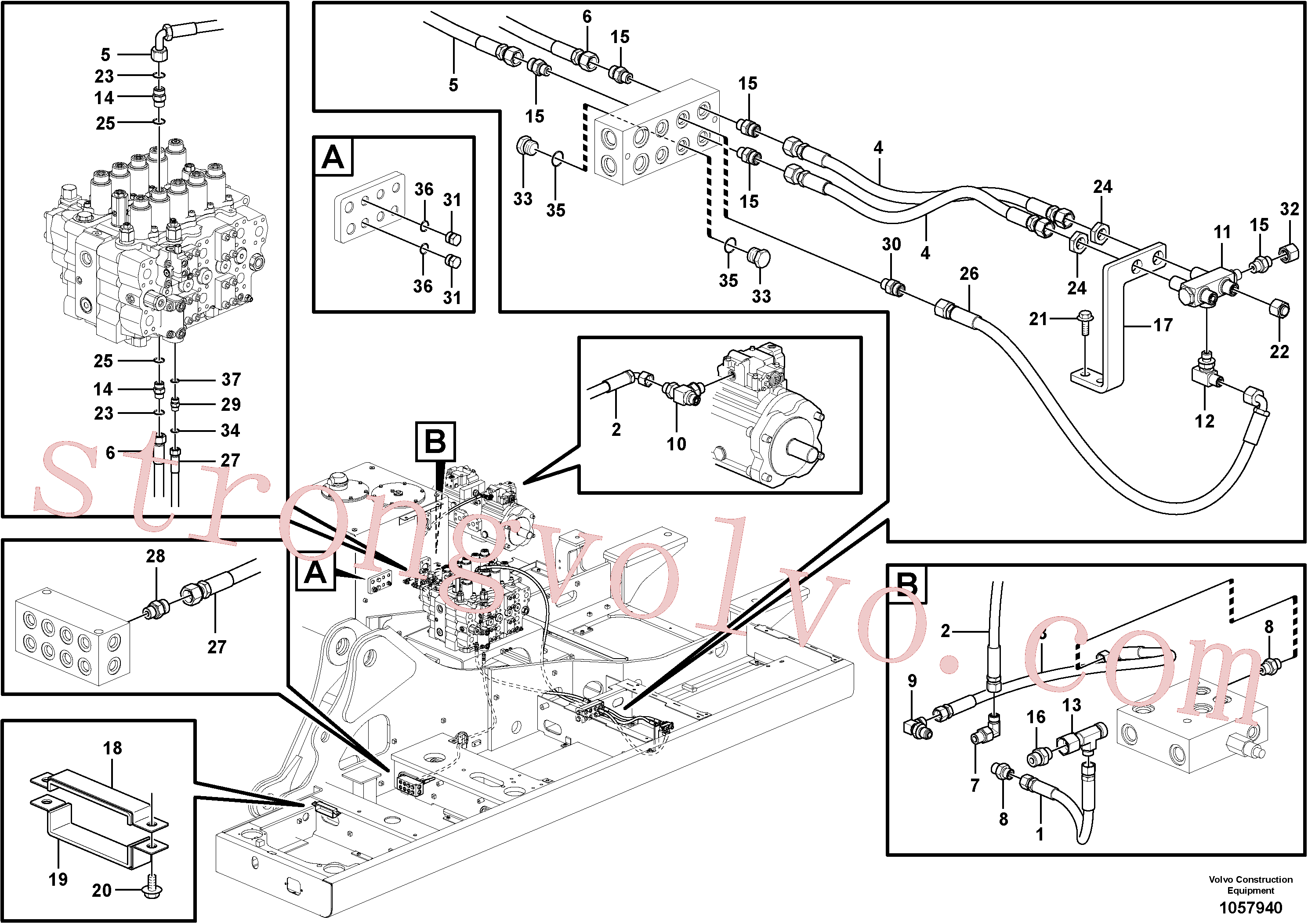 Volvo VOE14623583 Suporte Volvo Acessórios para escavadeira