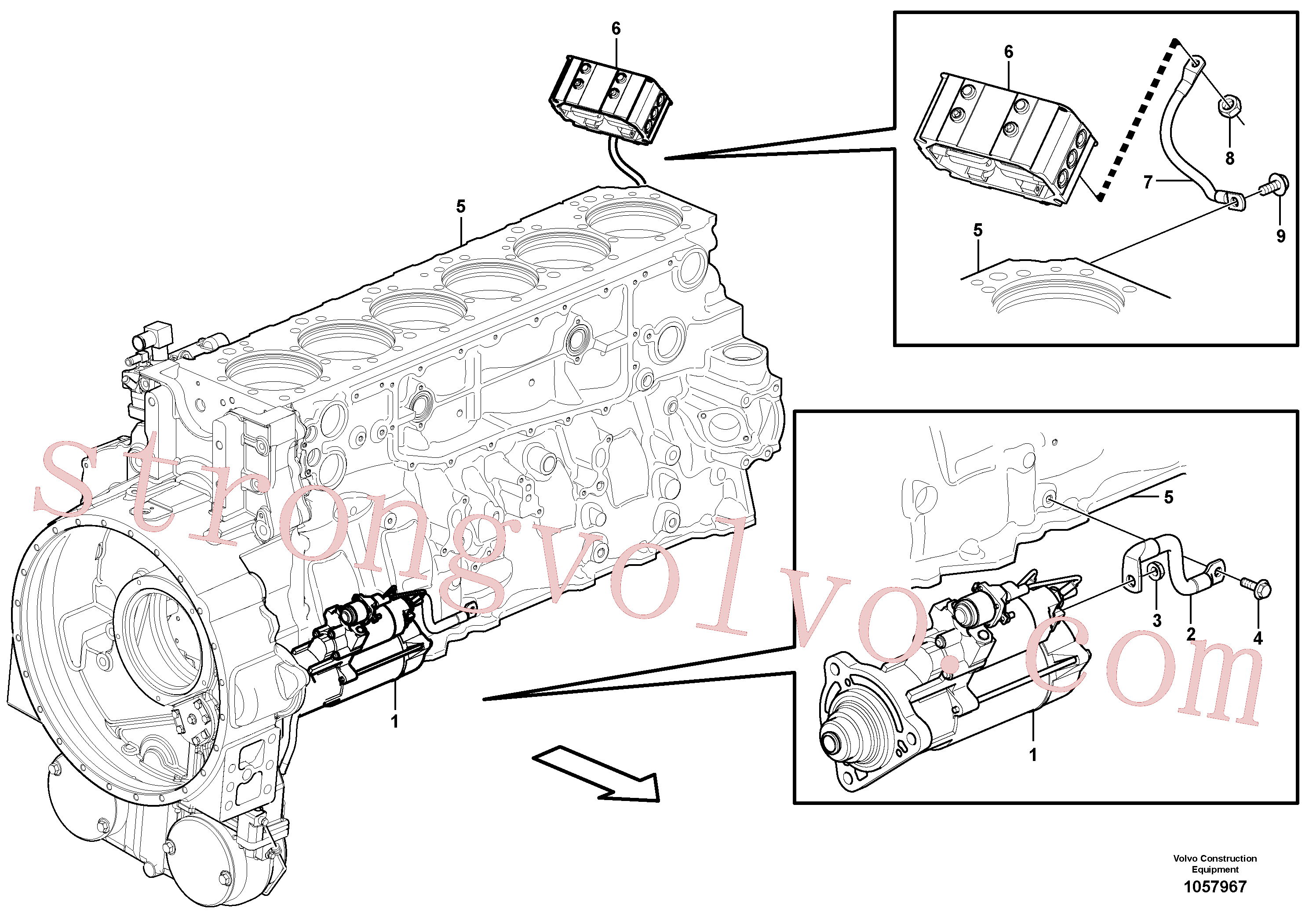 VOE971096 Porca flangeada Inscreva-se para Volvo Acessórios para escavadeira