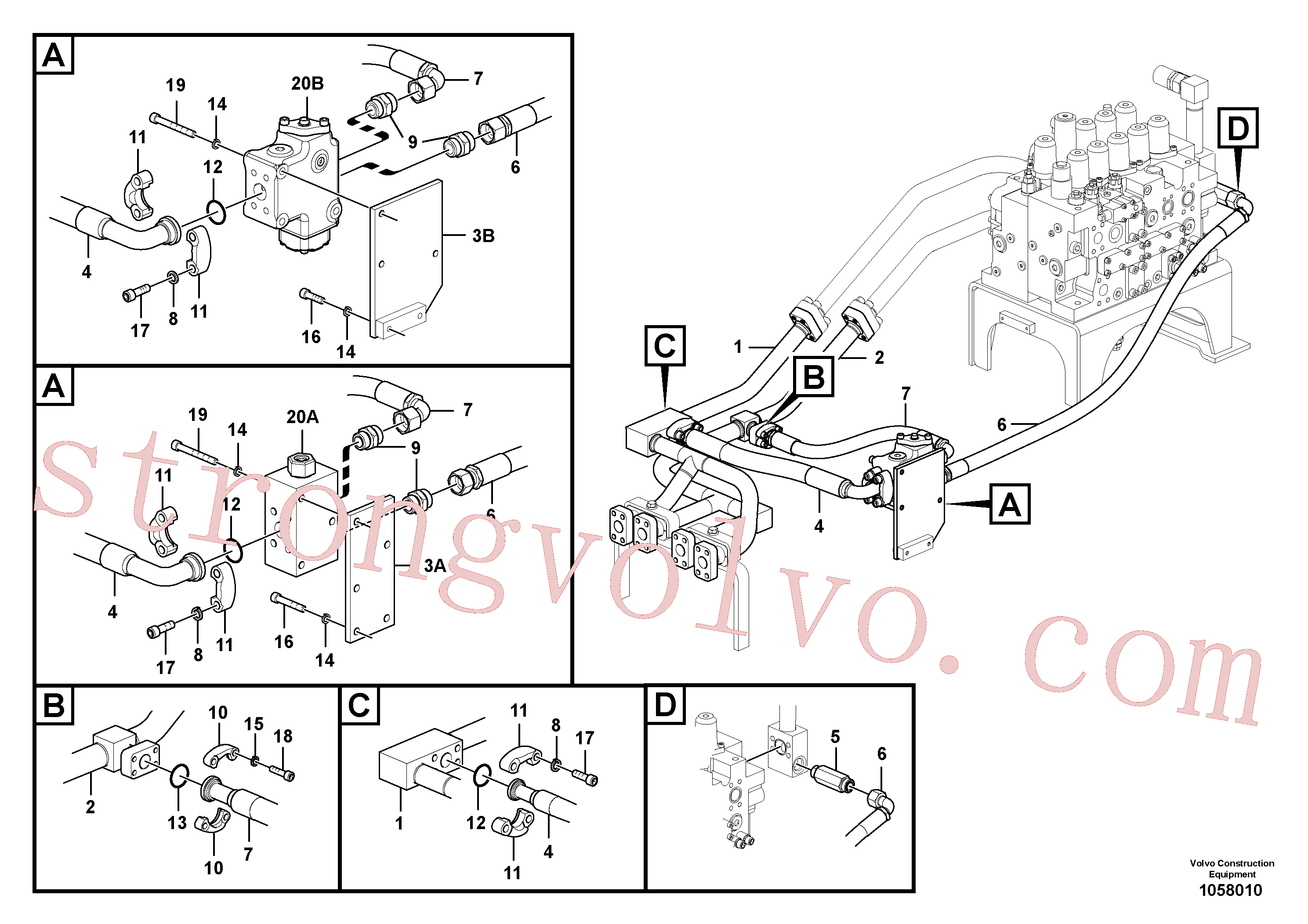 Atacado VOE14627882 Válvula controle Volvo escavadeira