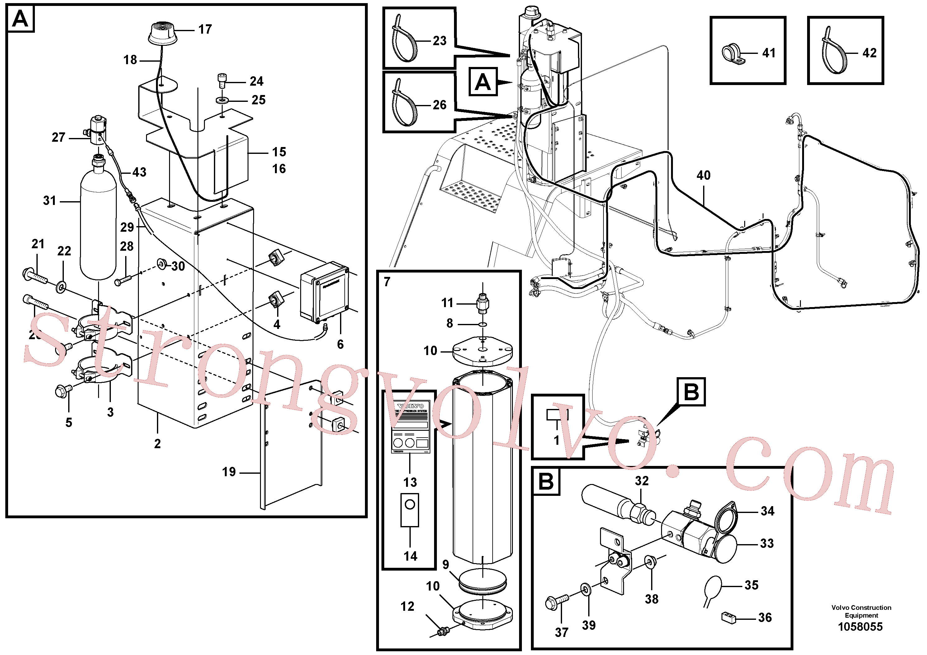 VOE15149324 Volvo Sistema de extinção(1058055 Montagem)