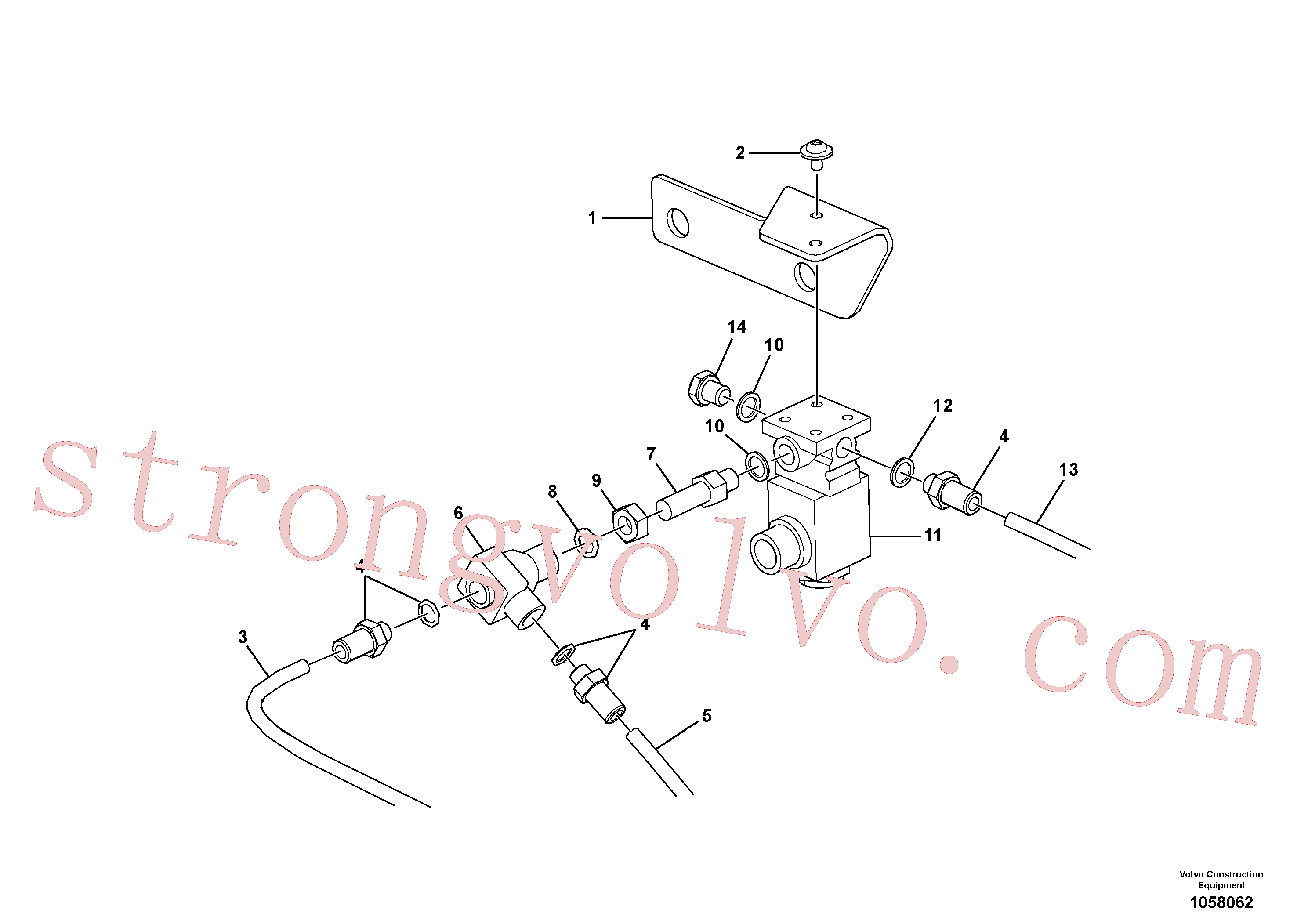 VOE945955 Volvo Válvula(1058062 Montagem)