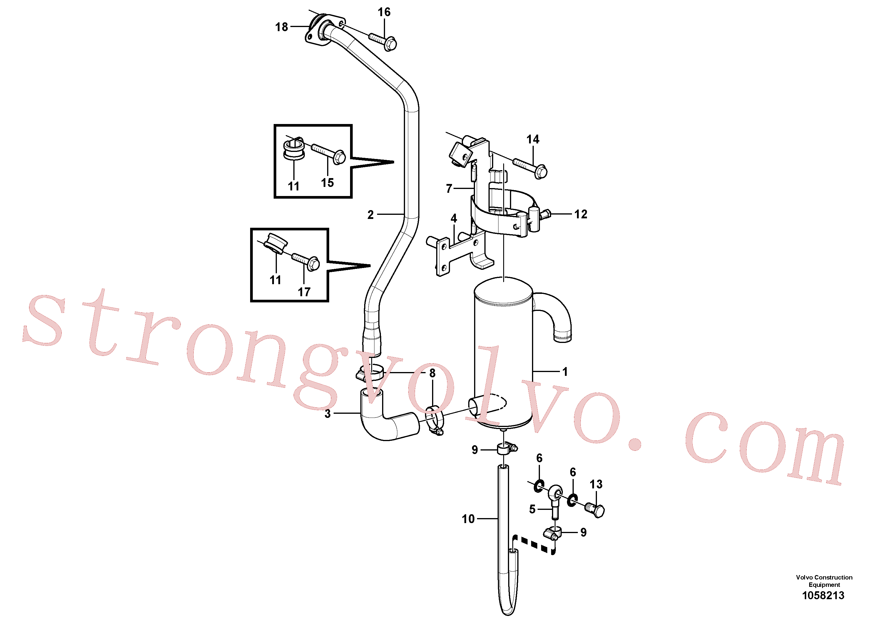 Volvo Acessórios para escavadeira VOE983342 Mangueira Acessórios