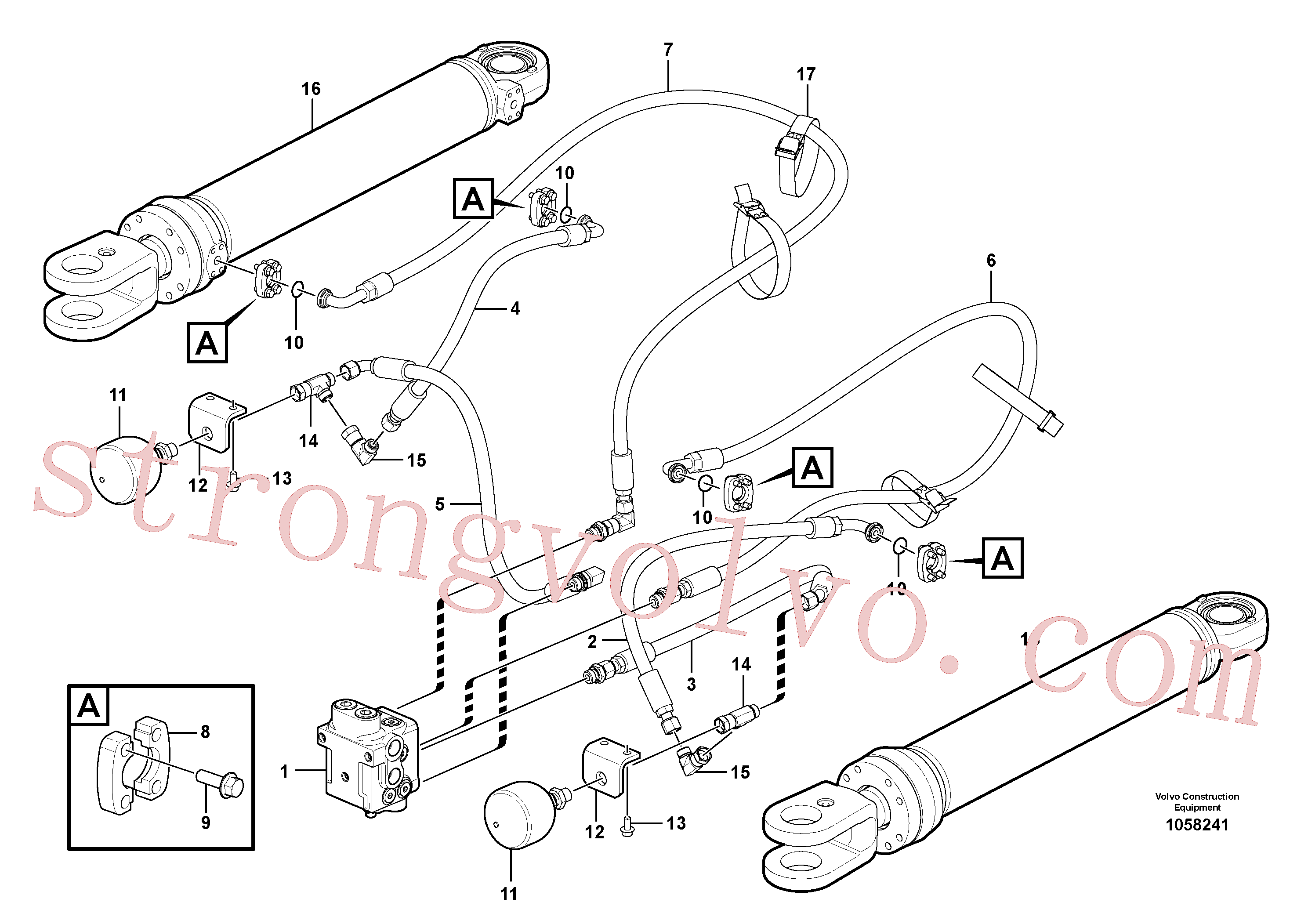 VOE948698 Volvo Sistema de direcção(1058241 Montagem)