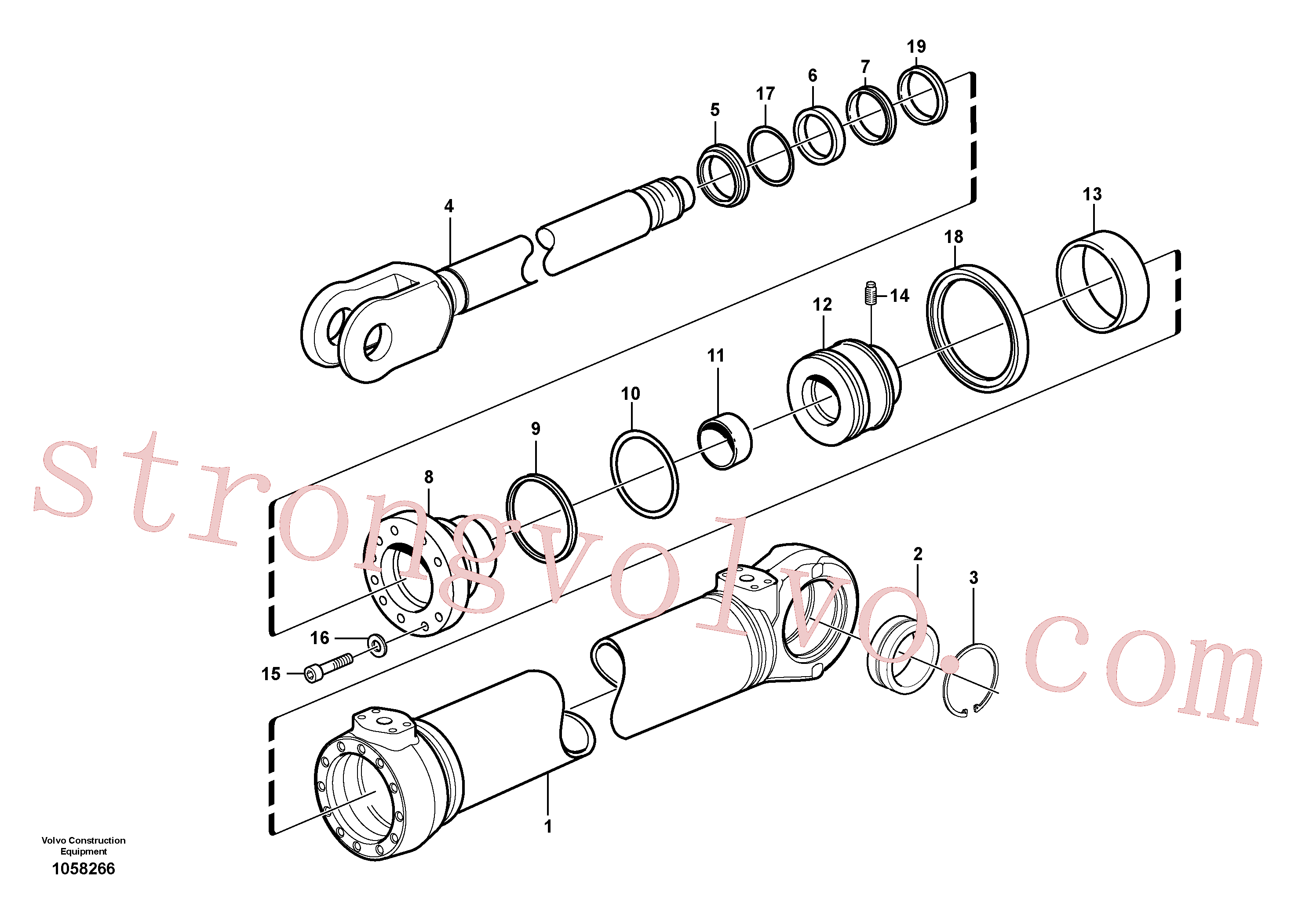 Volvo Acessórios para escavadeira VOE11088180 Anel de apoio Acessórios