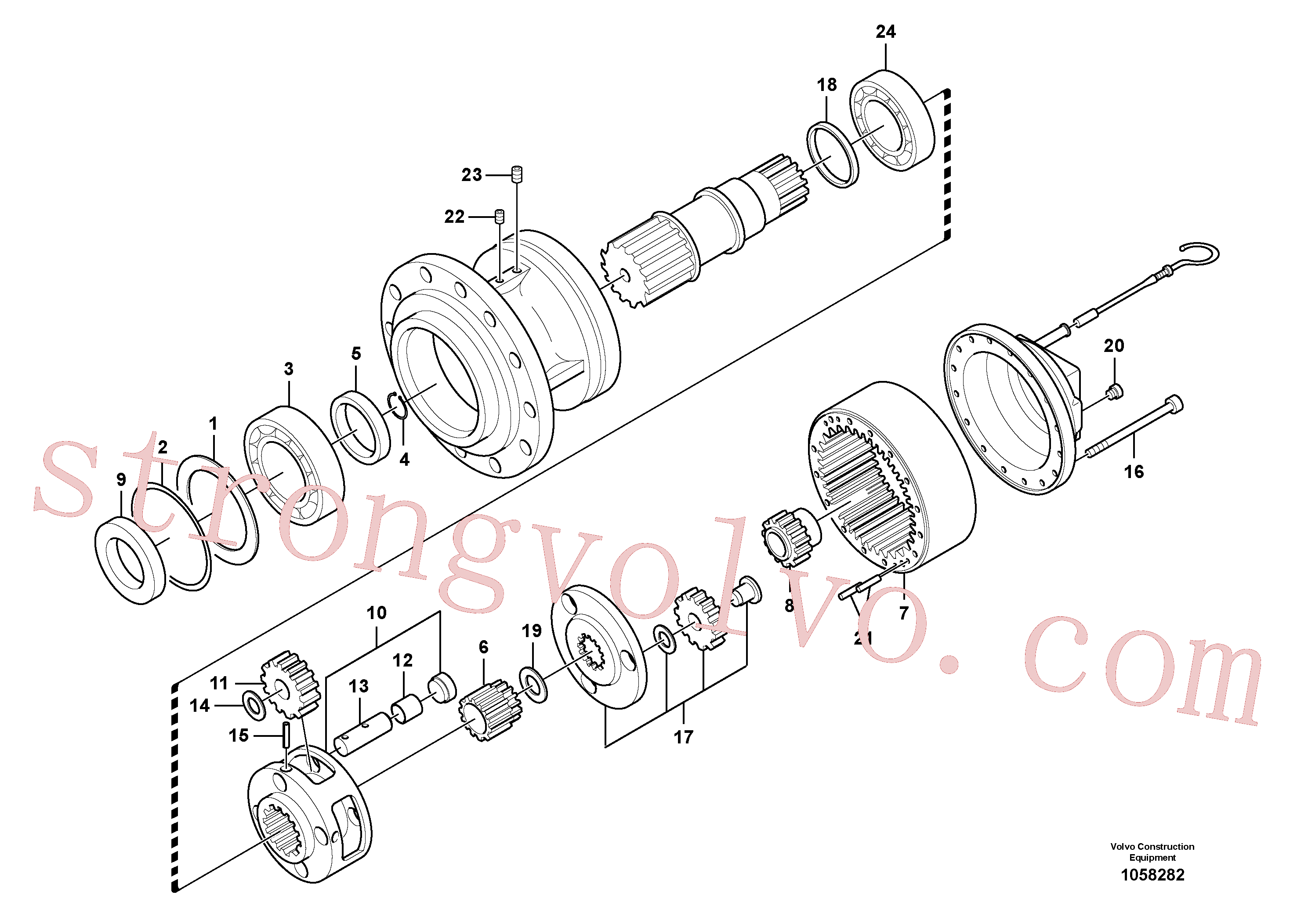 VOE14602299 Volvo Caixa de velocidades rotativa(1058282 Montagem)