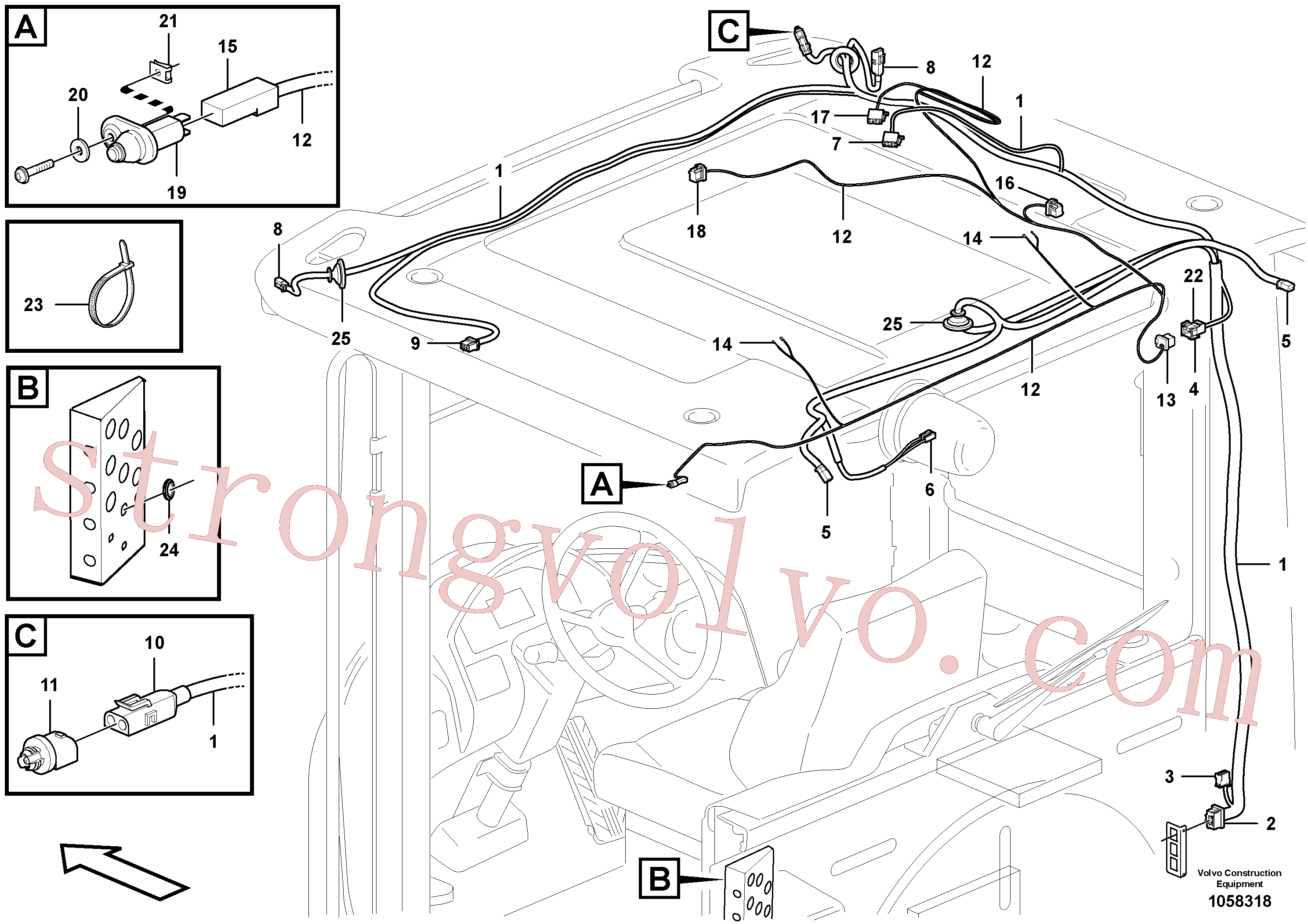 China Made VOE13949597 Luva proteção Volvo Acessórios para escavadeira
