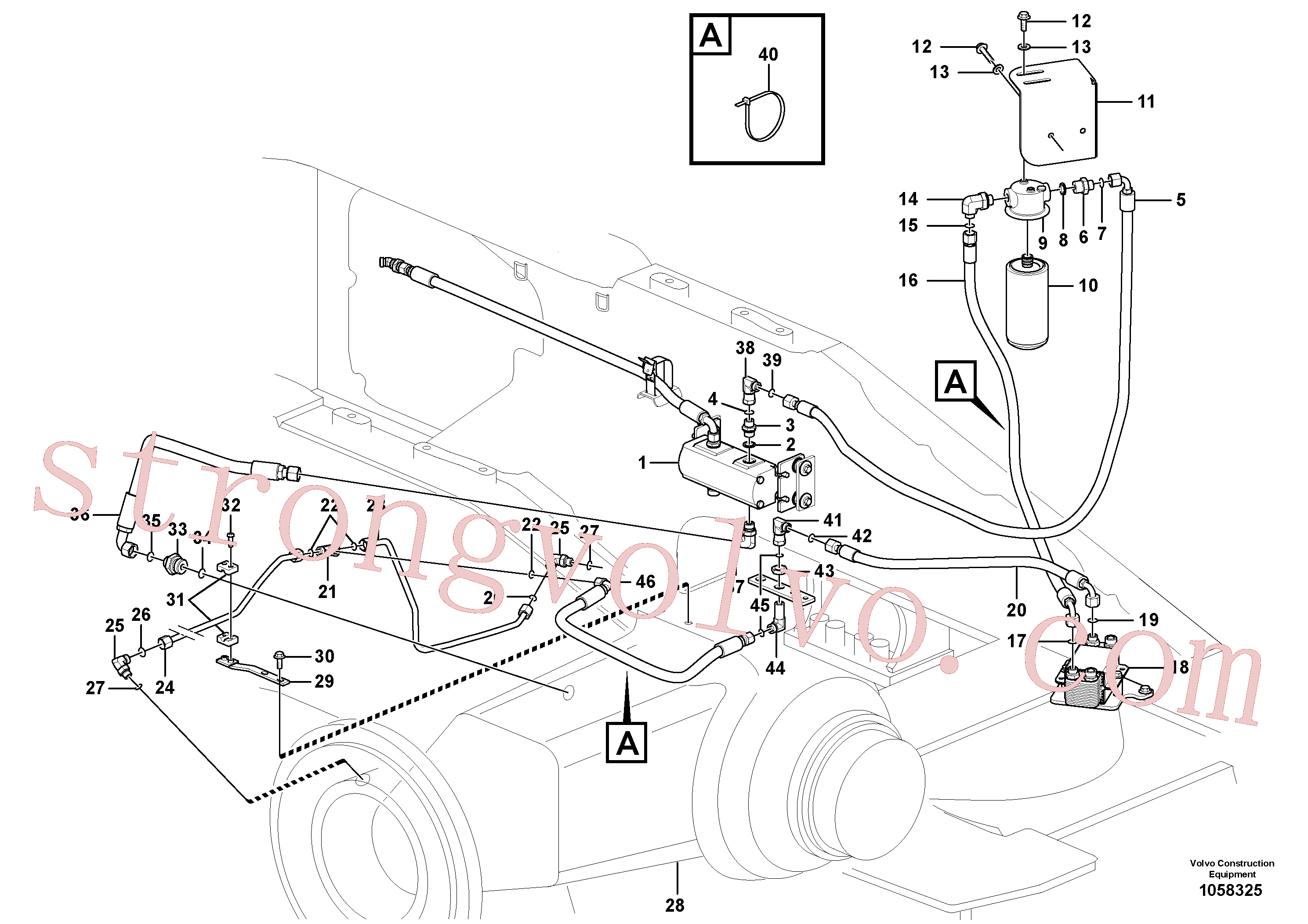 China Made VOE15119181 Mangueira completa Volvo Acessórios para escavadeira