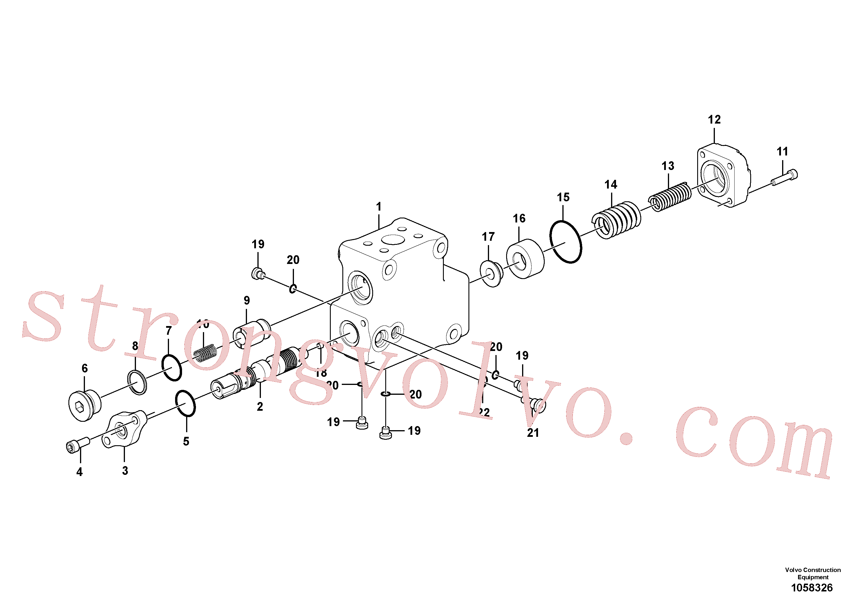 VOE14595348 Volvo Válvula, posição de flutuação(1058326 Montagem)