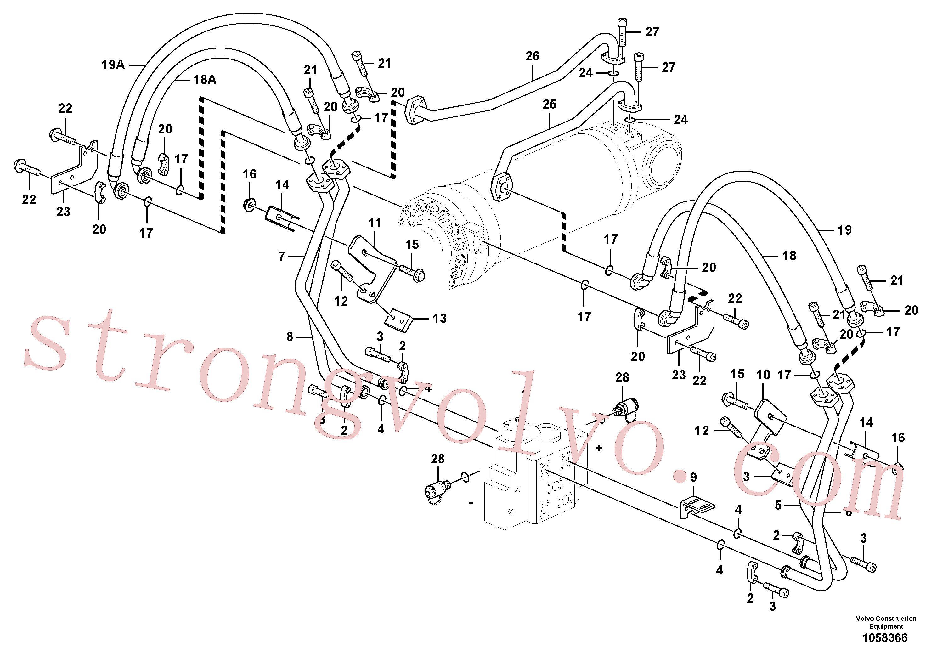 China Made VOE17241947 Mangueira completa Volvo Acessórios para escavadeira