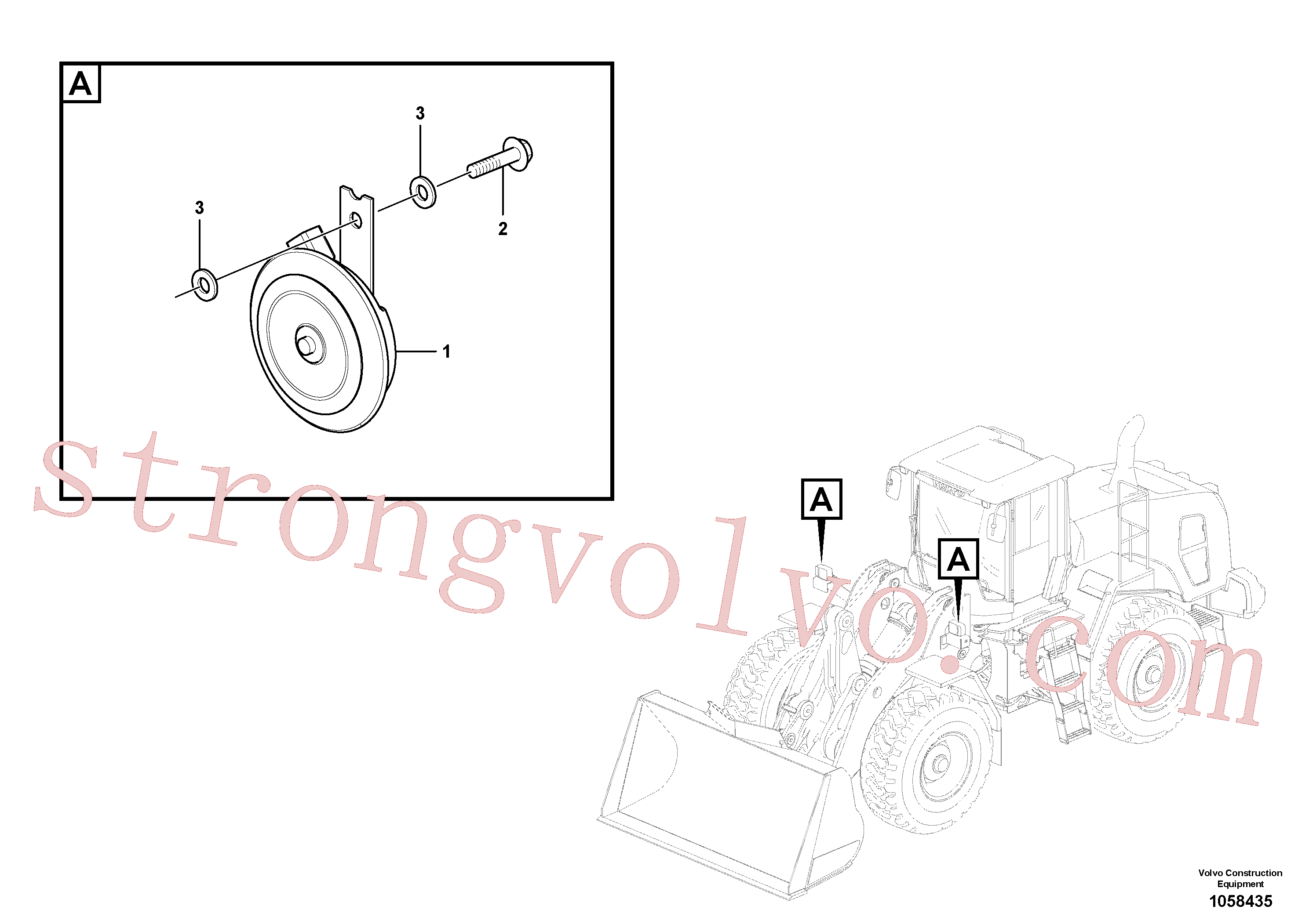 VOE960141 Volvo Buzina(1058435 Montagem)