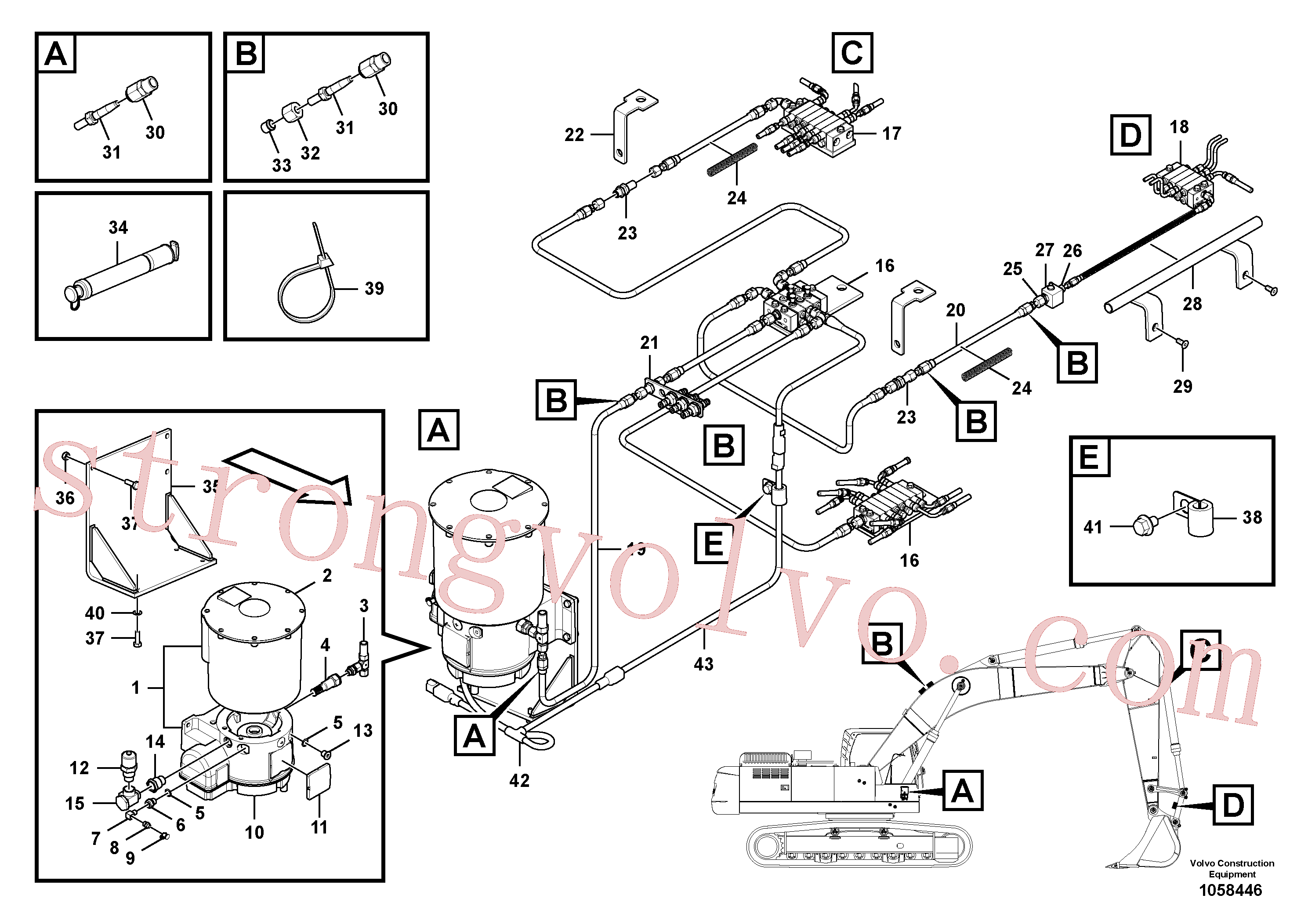 VOE14556630 Volvo Lubrificação automática(1058446 Montagem)