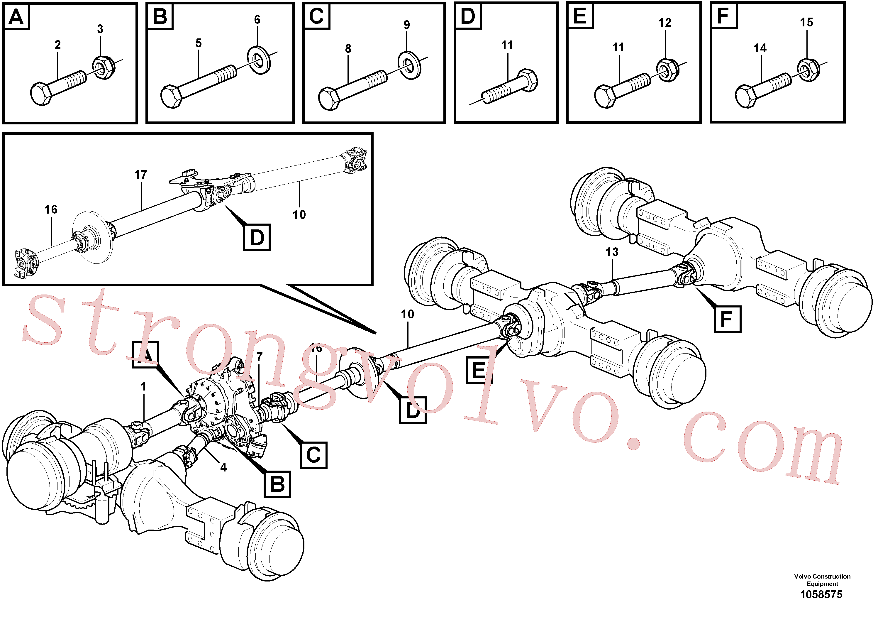 VOE981316 Volvo Veios propulsores com acessórios(1058575 Montagem)