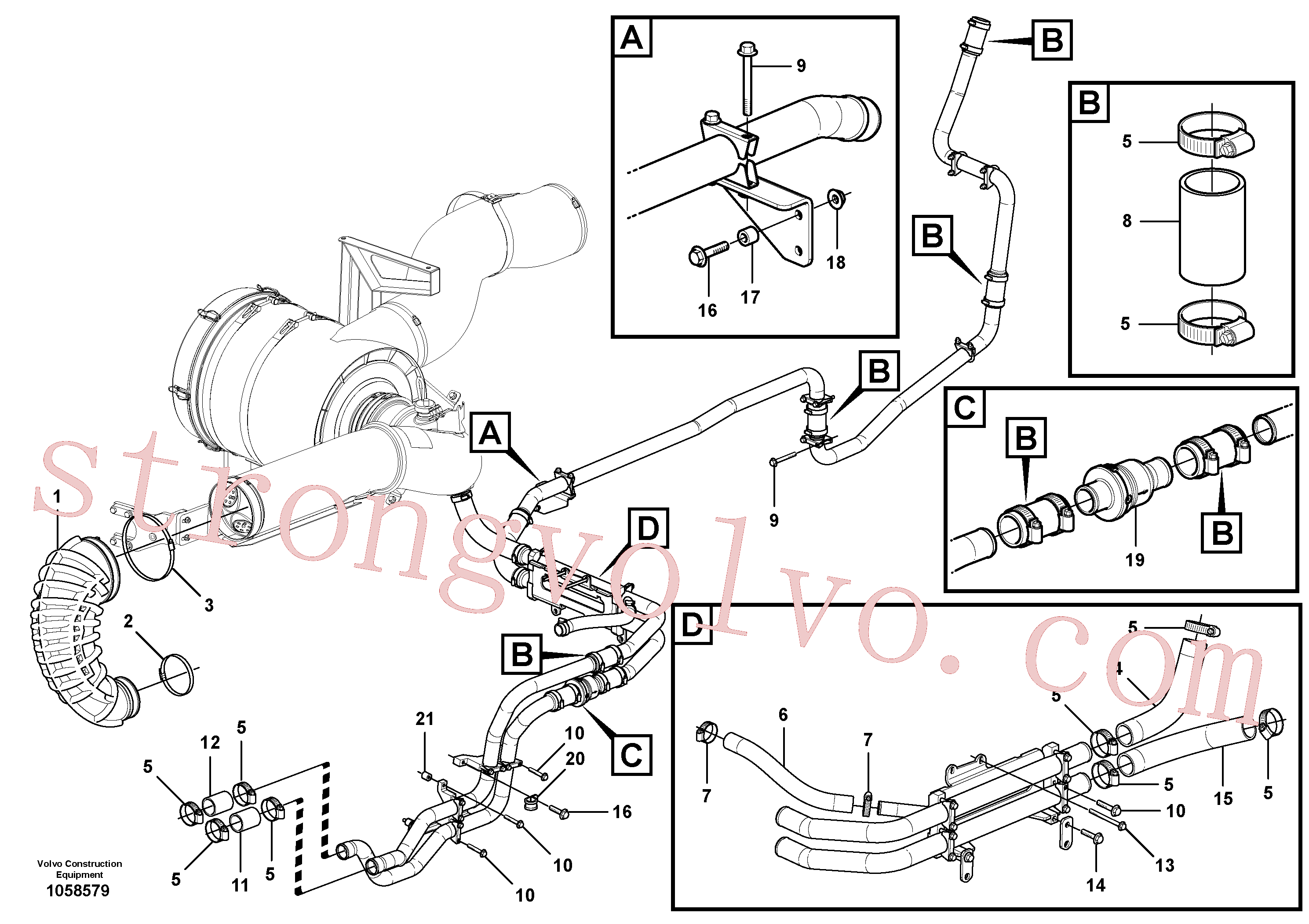 VOE996195 Volvo Filtro de ar(1058579 Montagem)