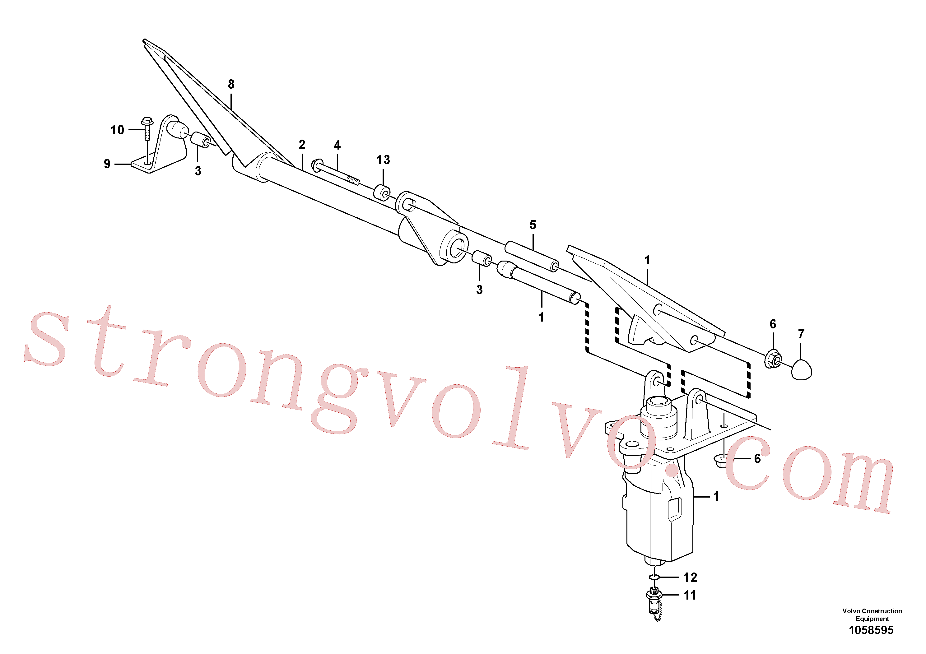 VOE984744 Volvo Pedais de travão duplos(1058595 Montagem)