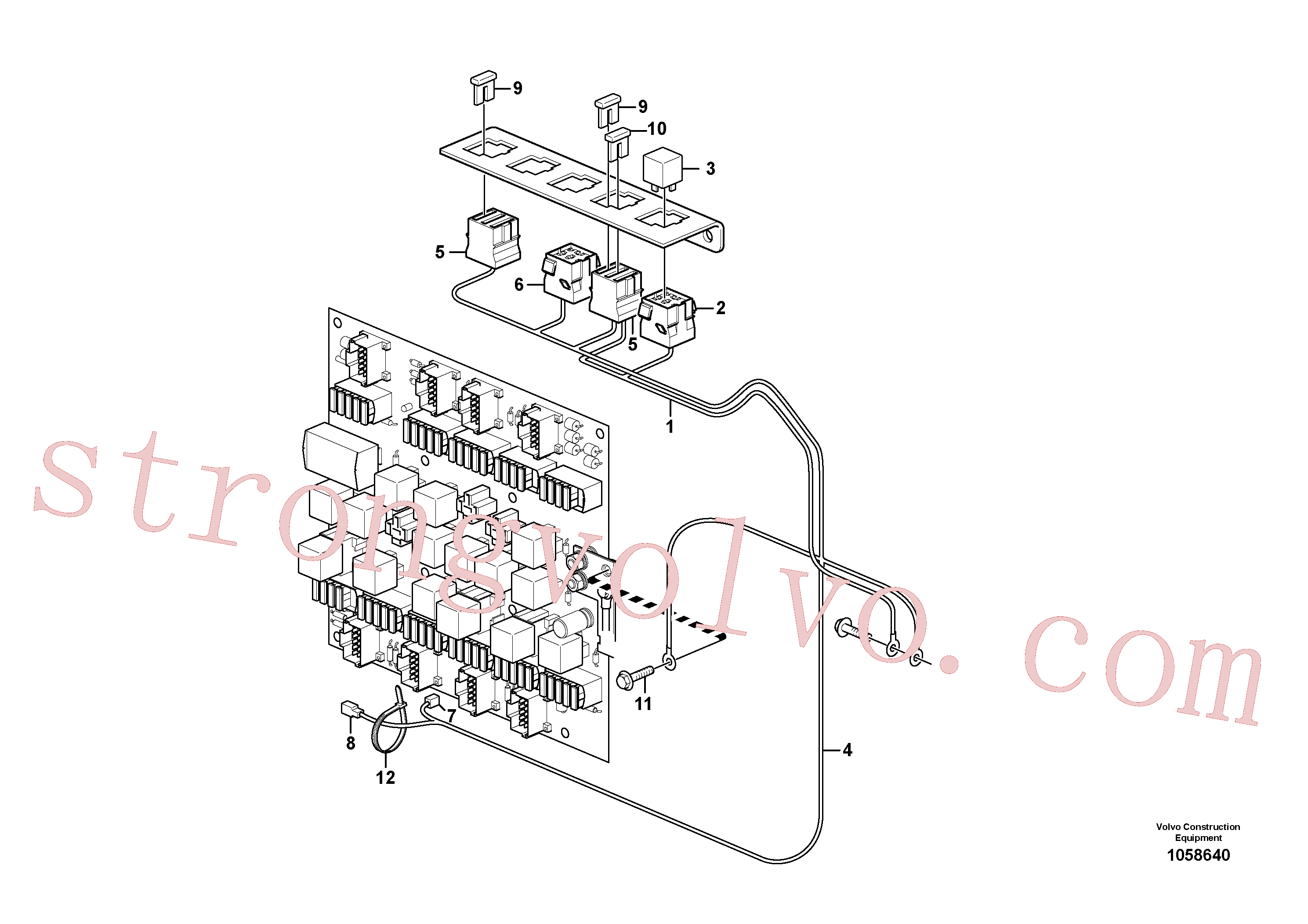 VOE3171420 Volvo Cablagem, aquecimento do filtro de combustível(1058640 Montagem)
