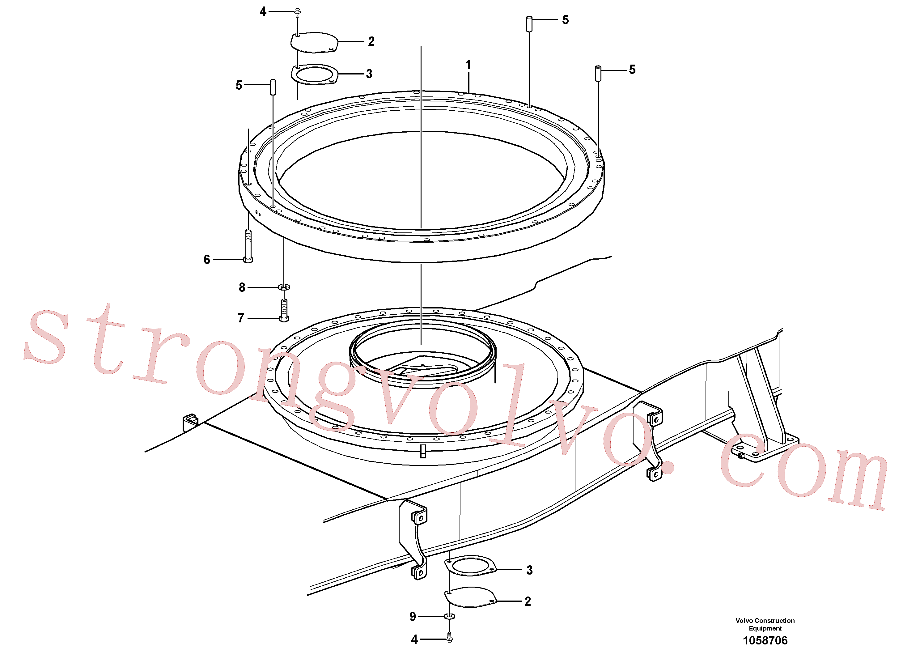 Atacado VOE14575267 Swing gear Volvo escavadeira