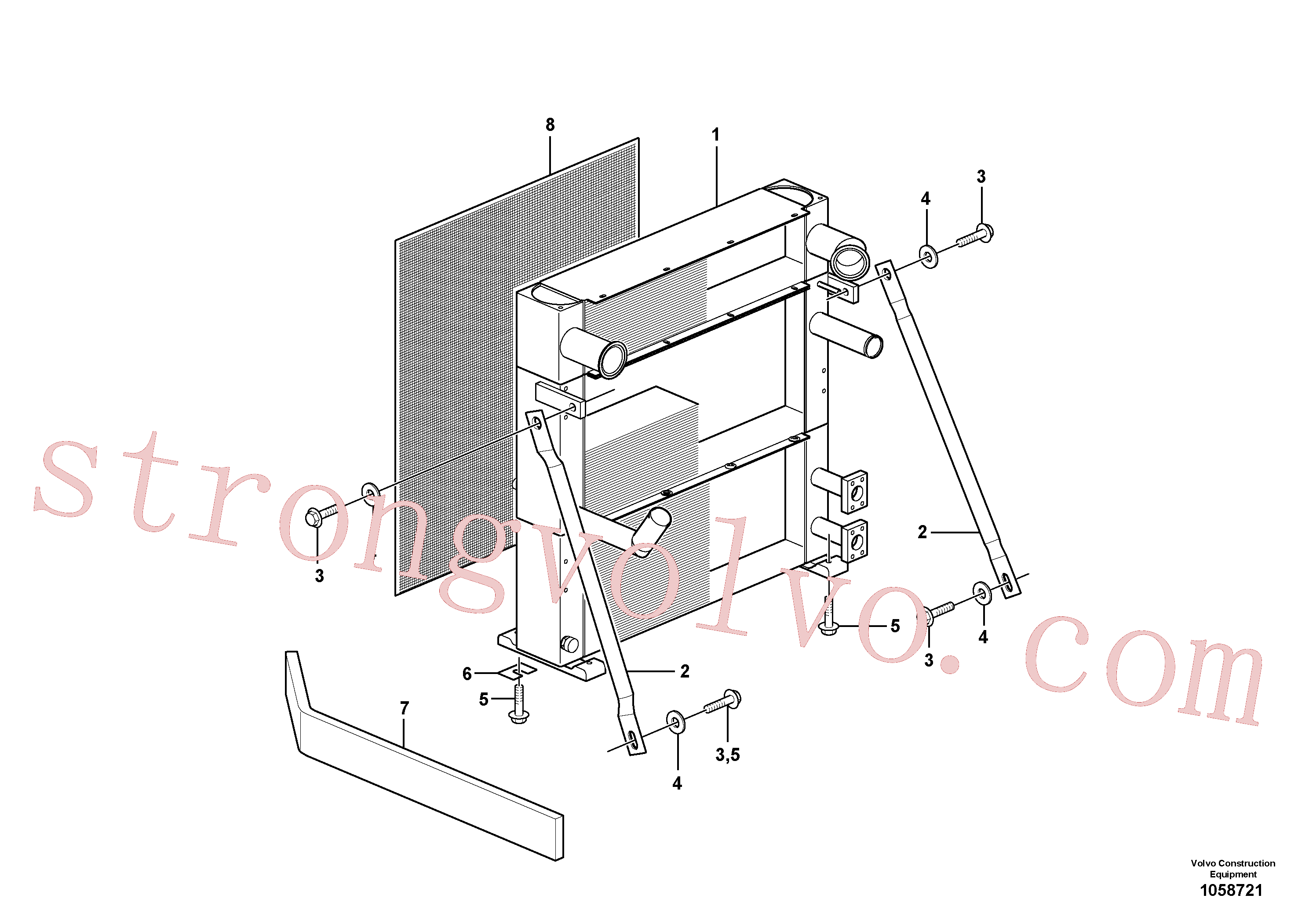 SA9742-30030 Volvo Radiador com acessórios(1058721 Montagem)