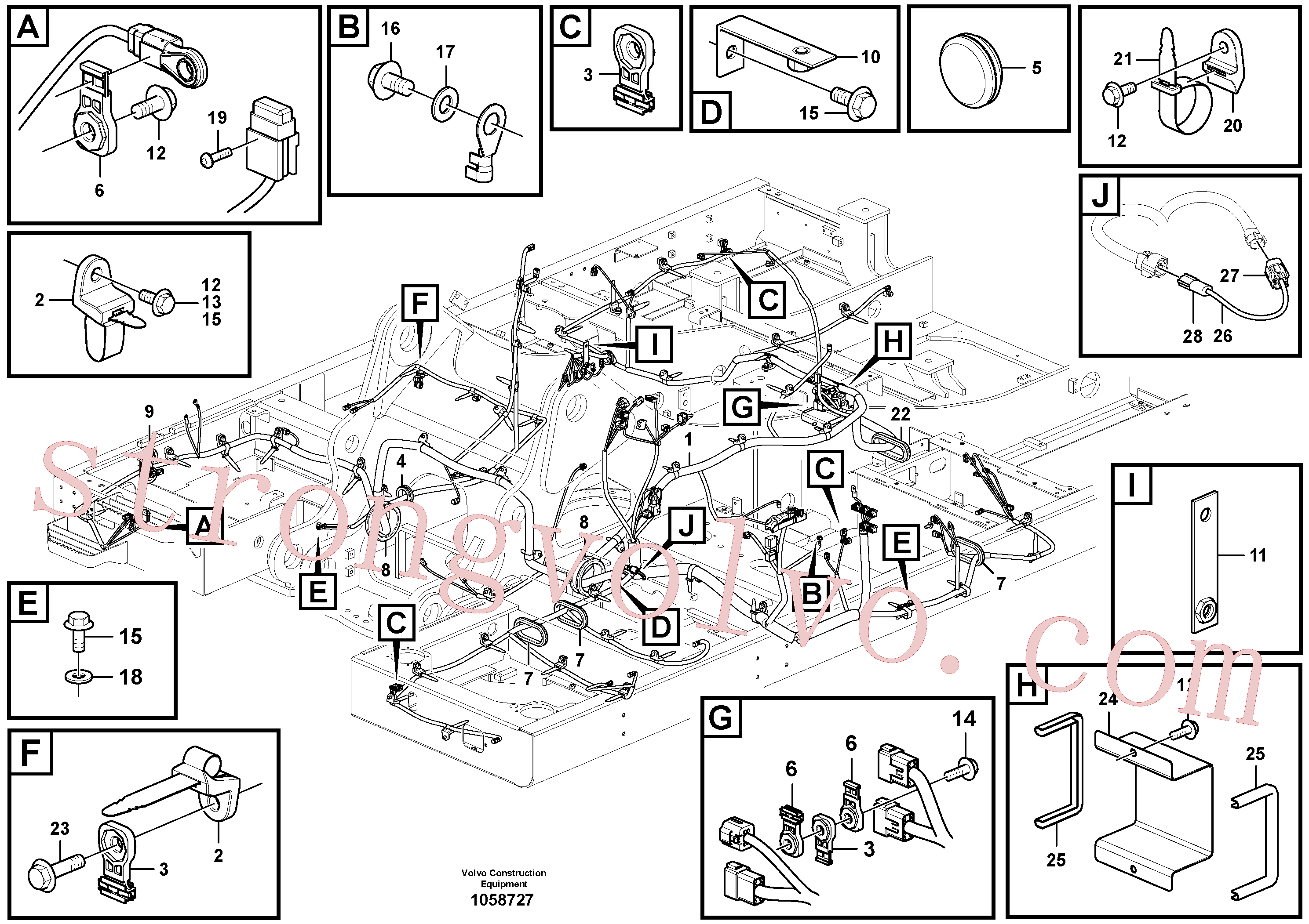 Volvo Montagem VOE14880936 Guarnição Acessórios