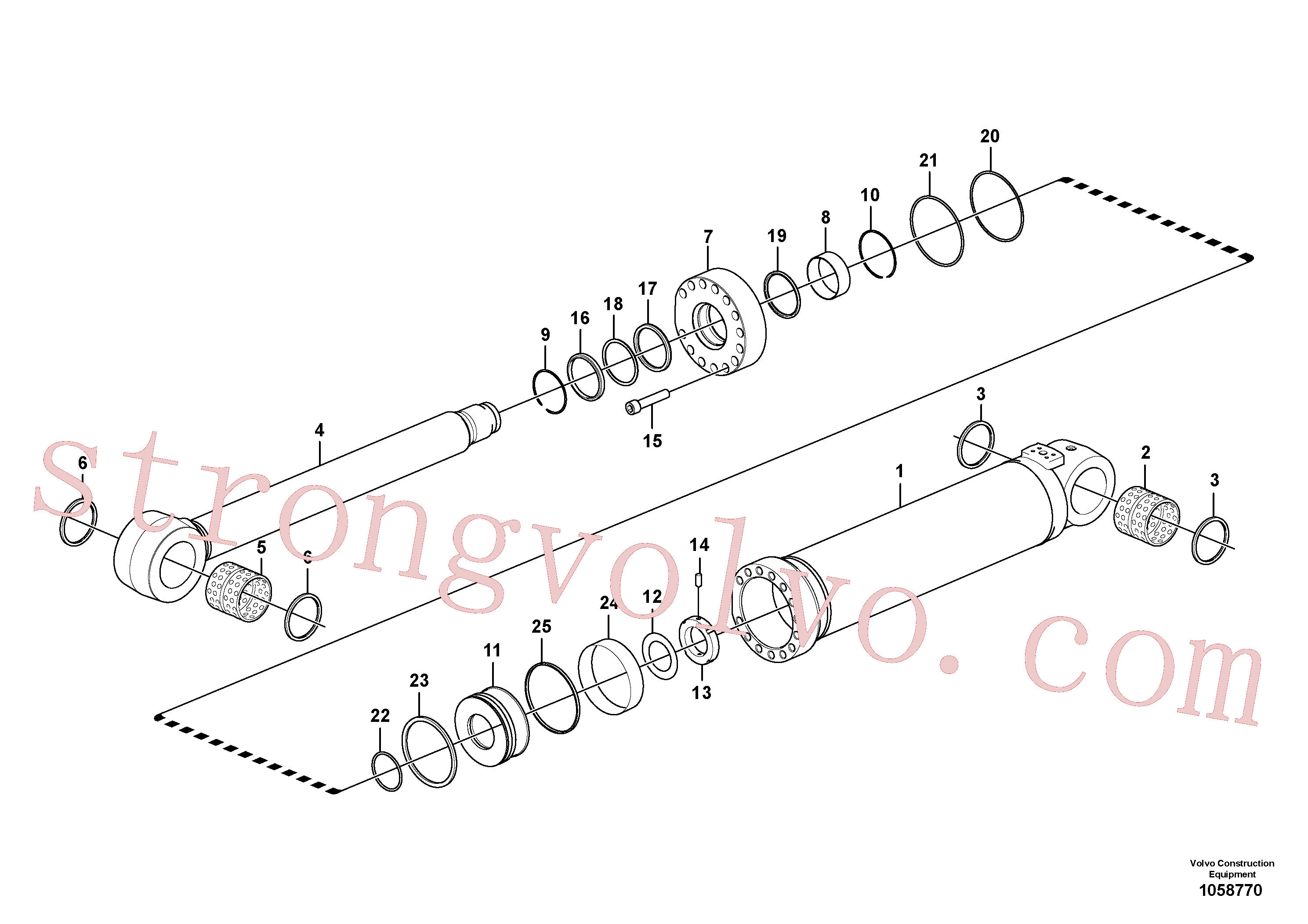 China Made VOE14727026 Bucha Volvo Acessórios para escavadeira