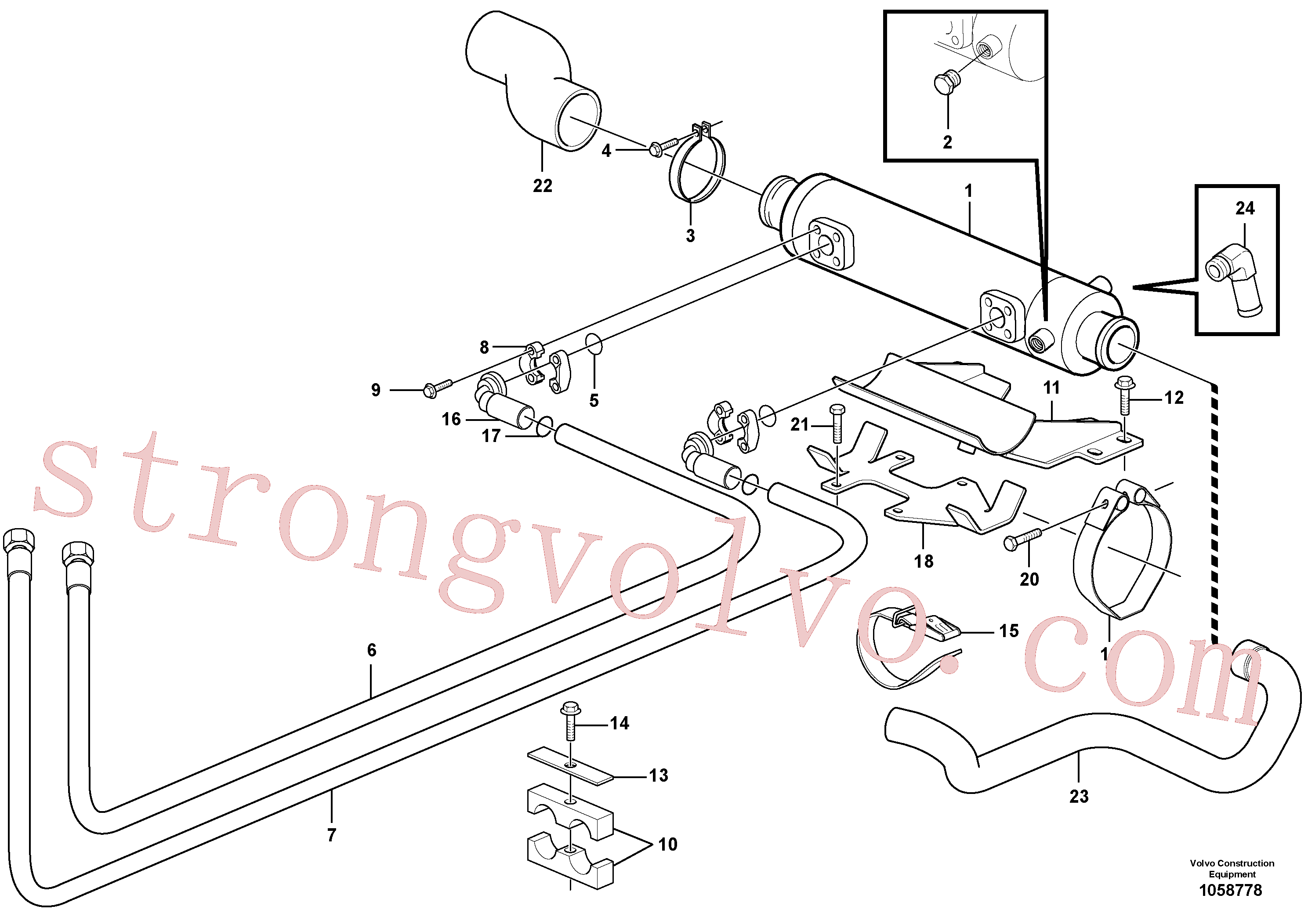 VOE420914 Volvo Refrigerador de óleo(1058778 Montagem)