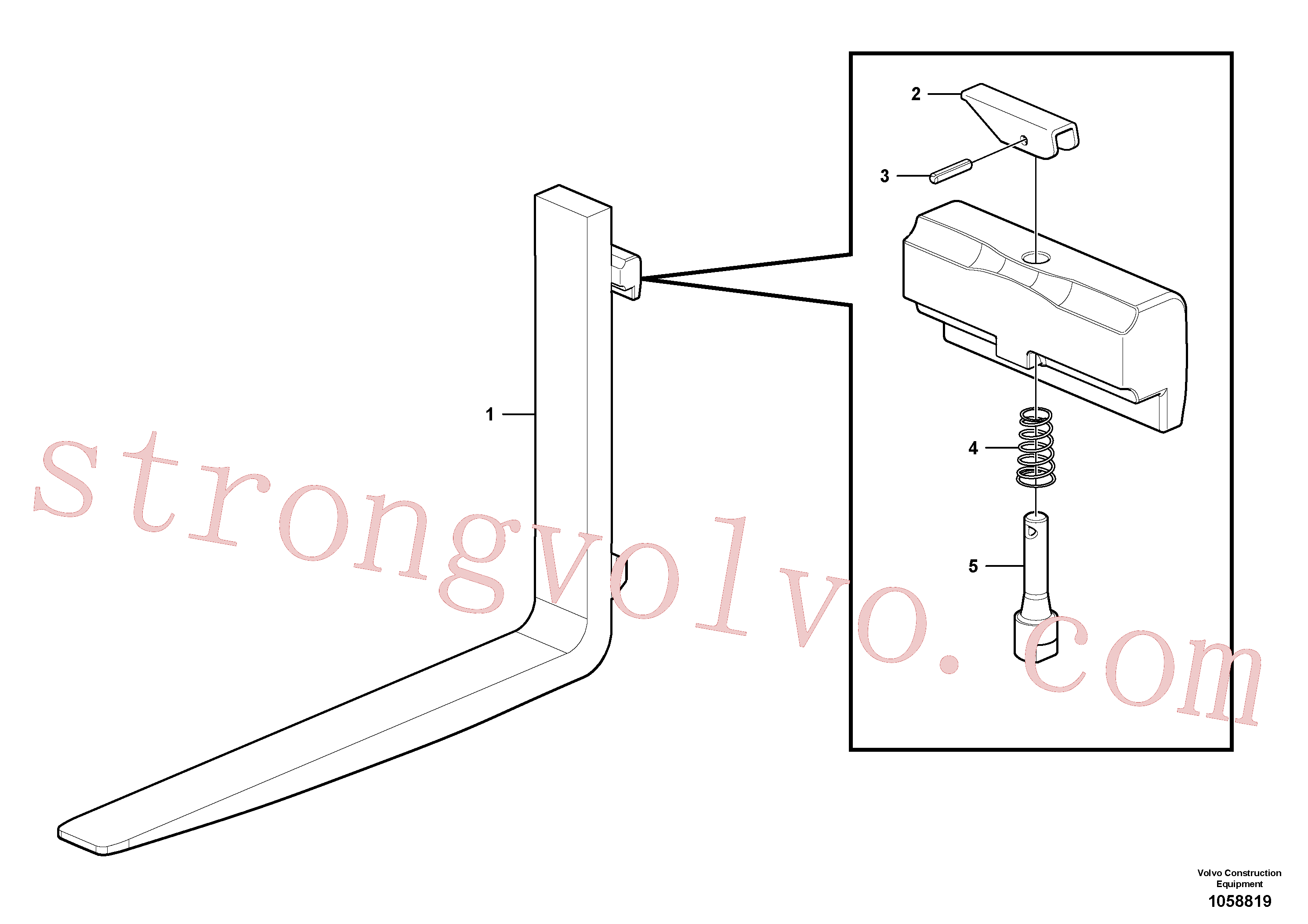 China Made VOE15125669 Mola Volvo Acessórios para escavadeira