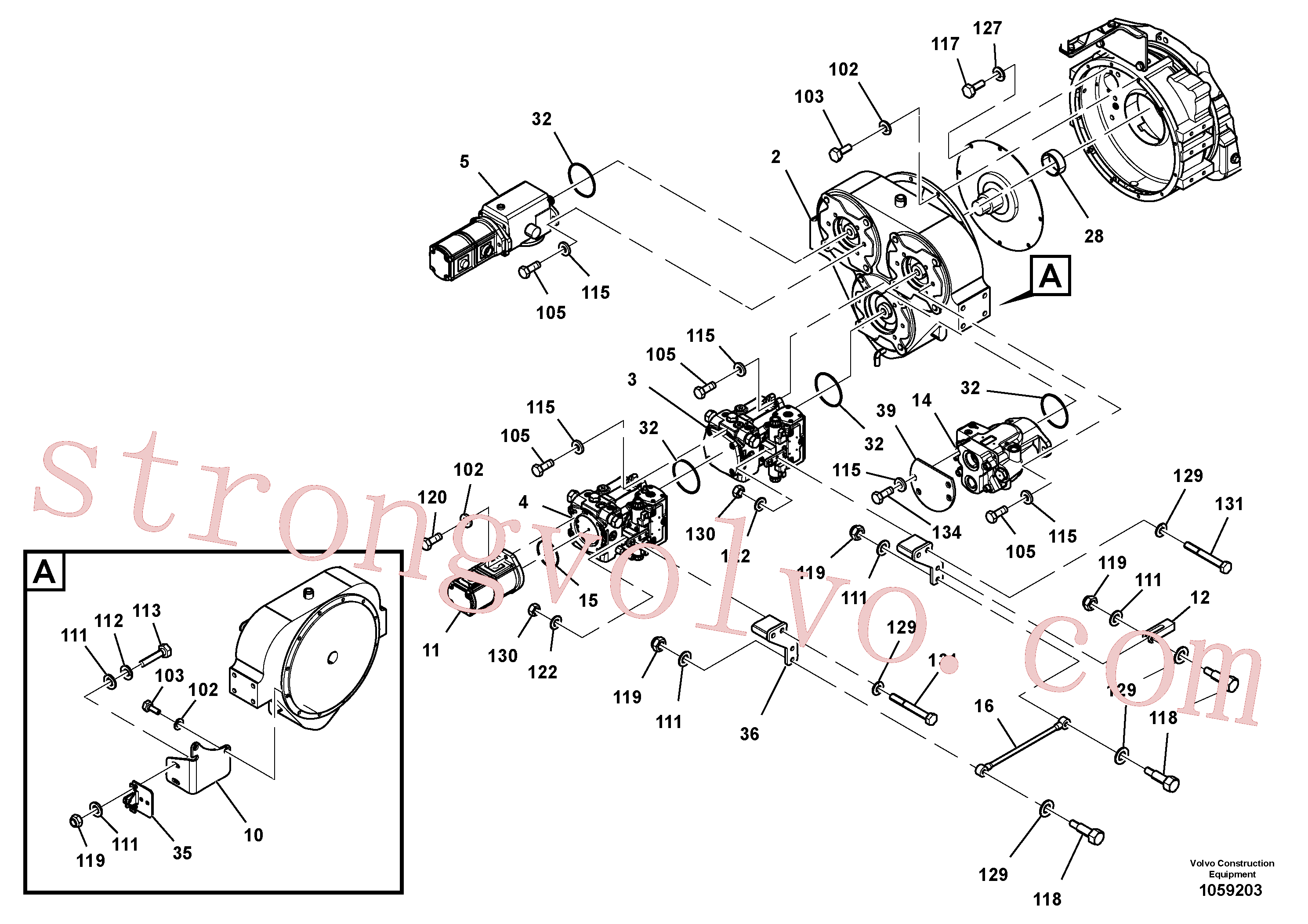 Atacado RM97140594 Arruela simples Volvo escavadeira