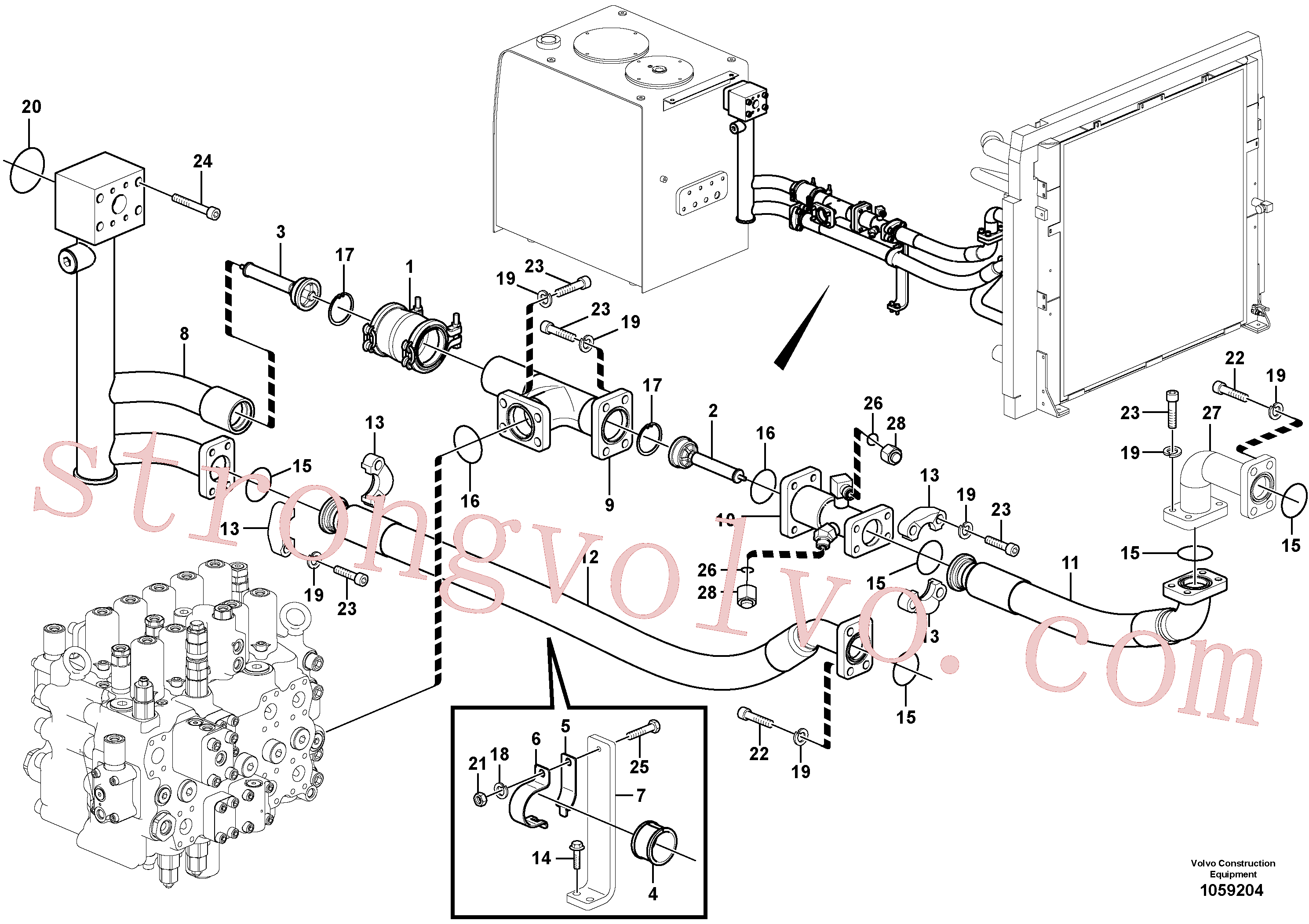 Volvo Montagem VOE14531075 Ligacão flexível Acessórios