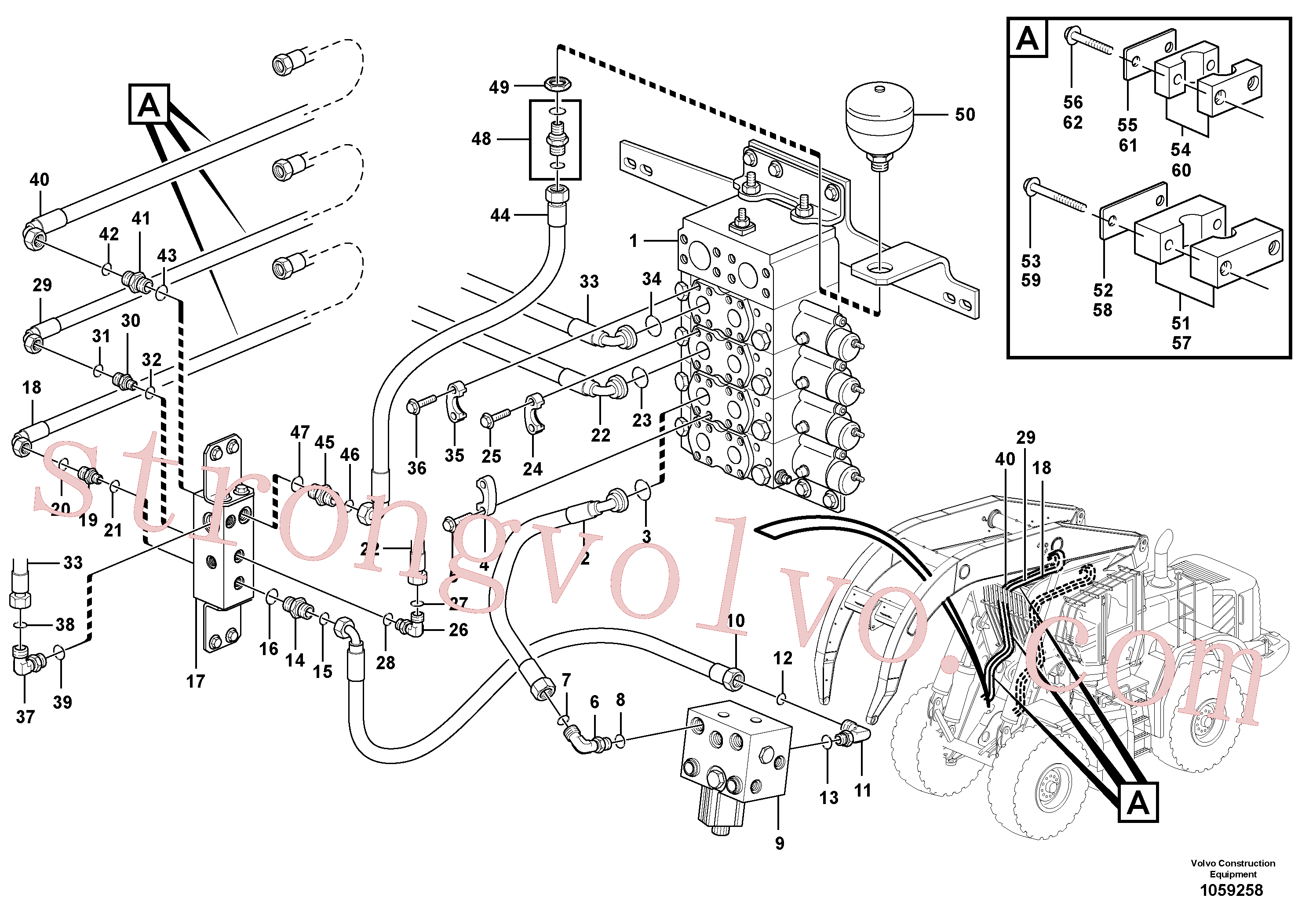 VOE11806446 Volvo Hidráulica de serviço, braço rotativo(1059258 Montagem)